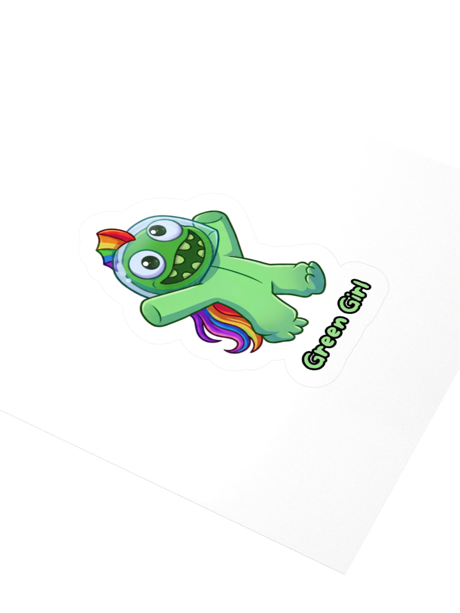Green Girl Kiss-Cut Sticker product image (9)
