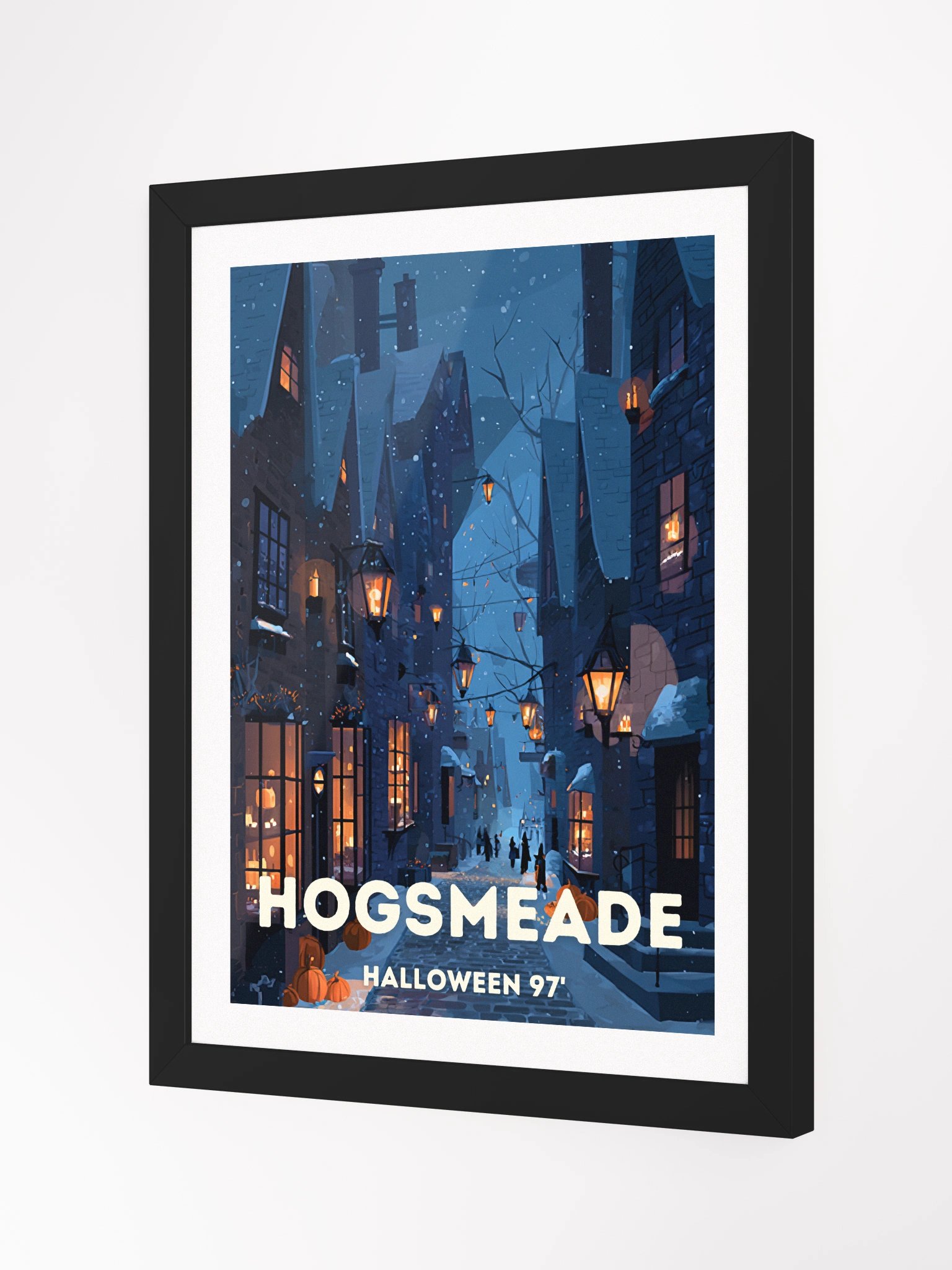 Magical Village Halloween Fall Vintage Travel Poster product image (2)