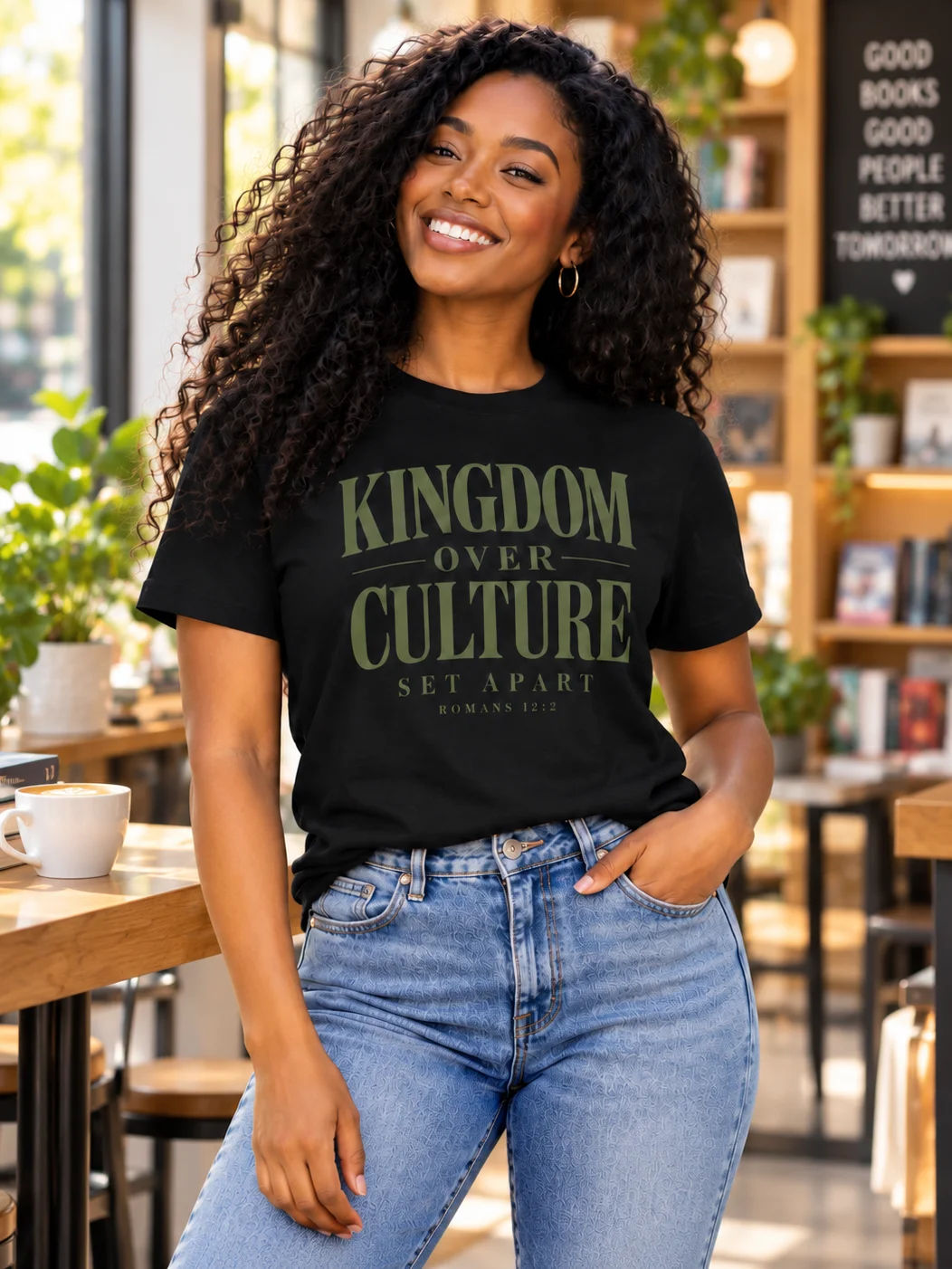 Kingdom Over Culture – Romans 12:2 Premium Unisex Christian T-Shirt product image (2)