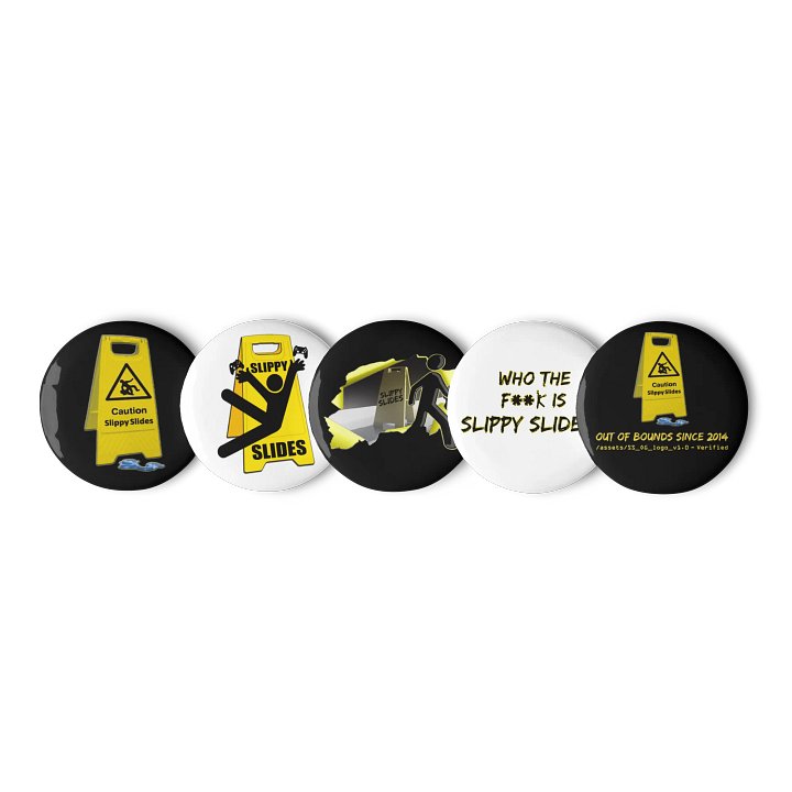 Slippy Slides Logo Pin Button Selection product image (2)