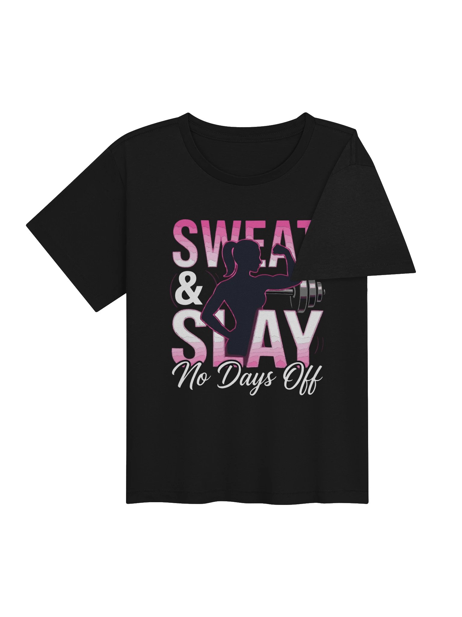 Sweat Stay Women's High-Waisted Gym Tee – Workout Top for Bodybuilders product image (8)