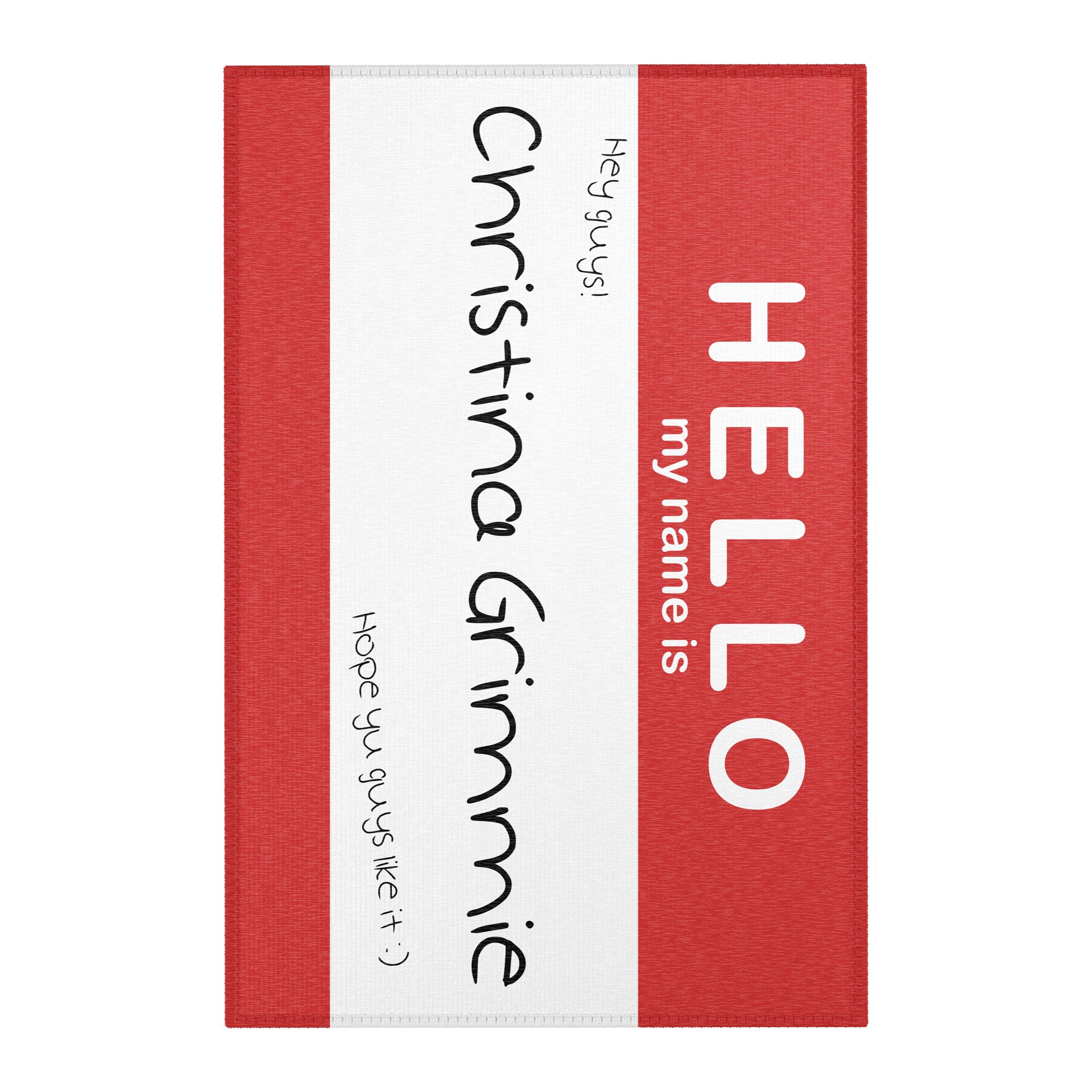Hello My Name Is Christina Grimmie Rug product image (2)