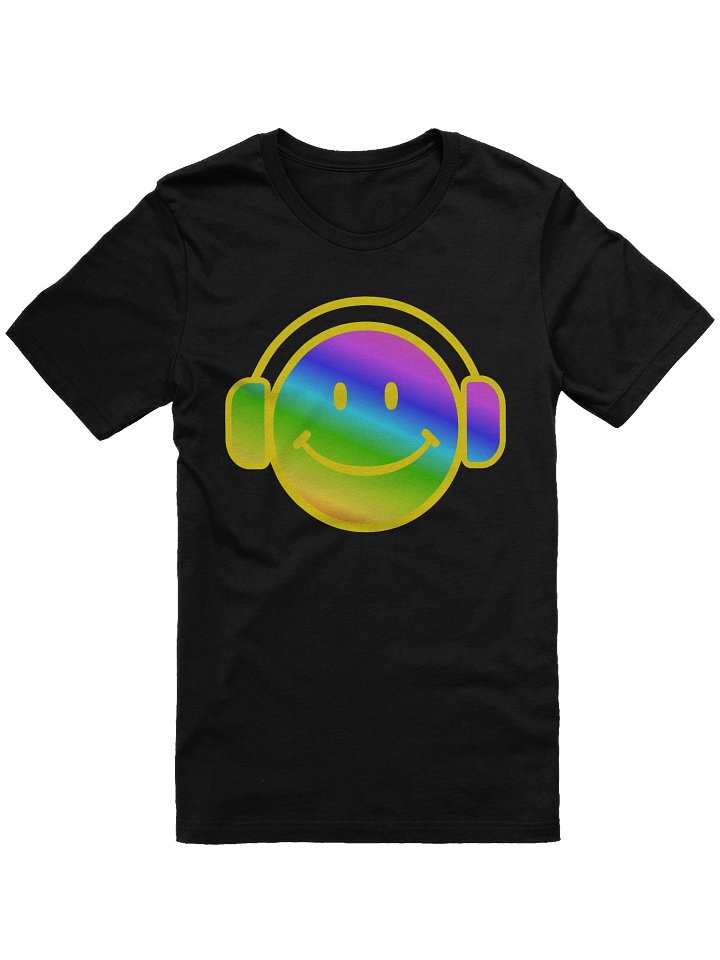 Retro Psychedelic Smiling DJ Headphones T-Shirt product image (4)