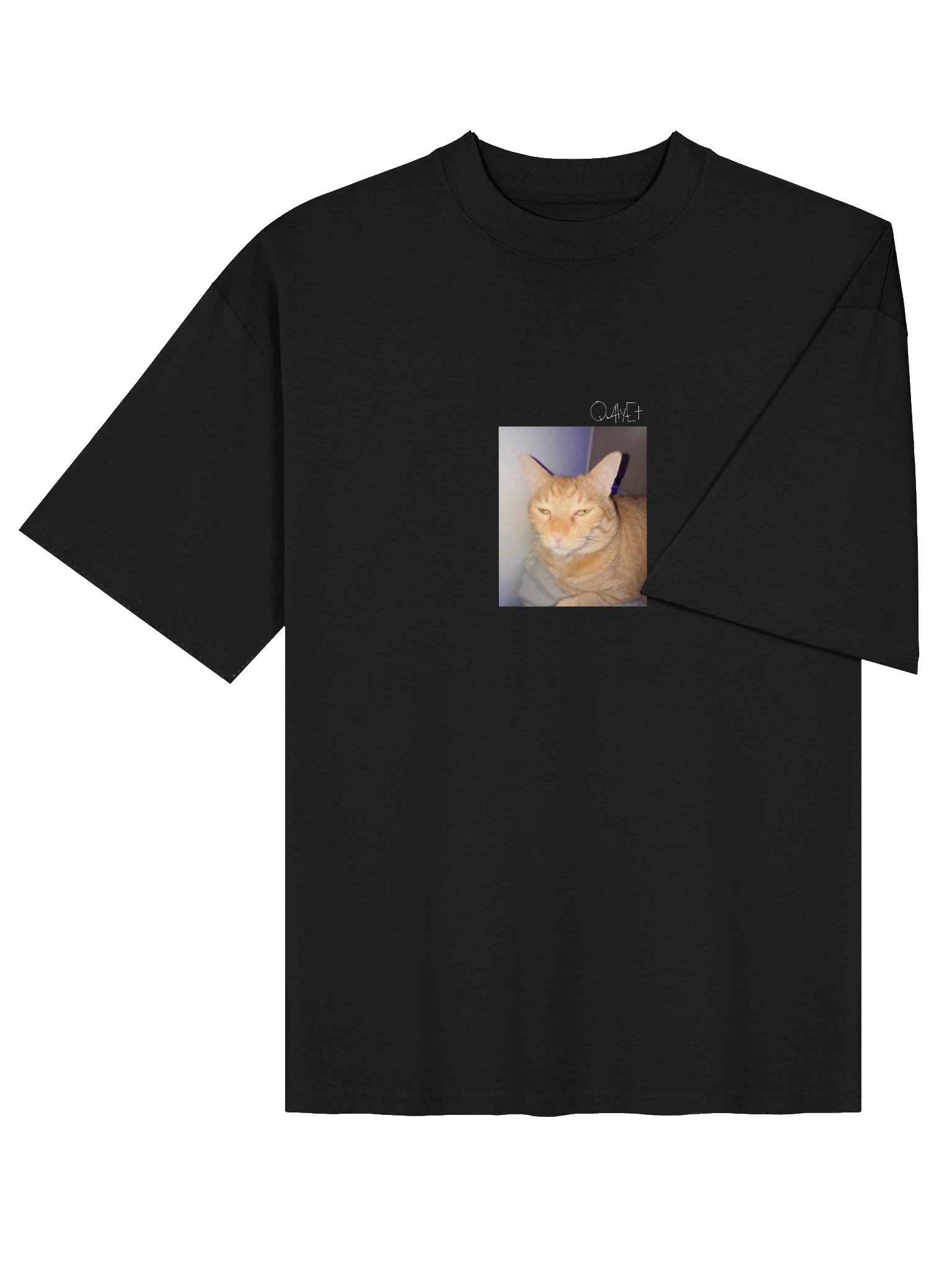 QWHYET LITTY KITTY Oversized Tee (WHITE LOGO) product image (4)