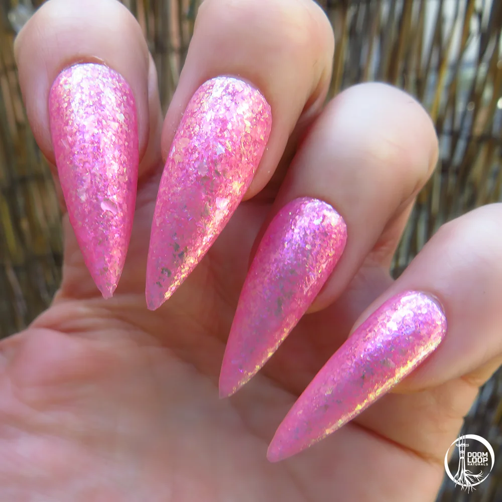SHAPE OF A NAME - Soft Pink Jelly Flakie Nail Polish product image (5)