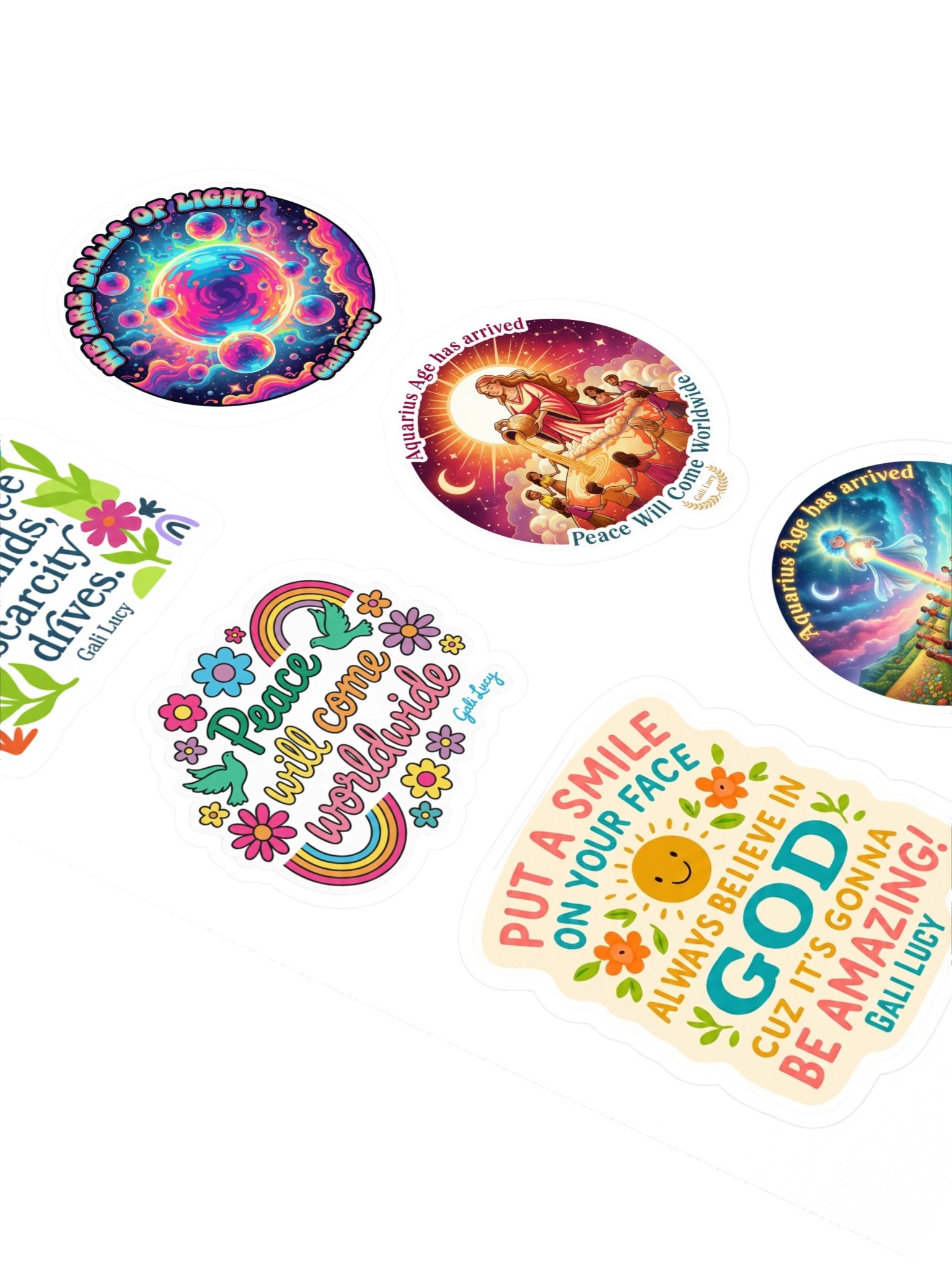 Set of 6 Stickers - Style 15 product image (2)