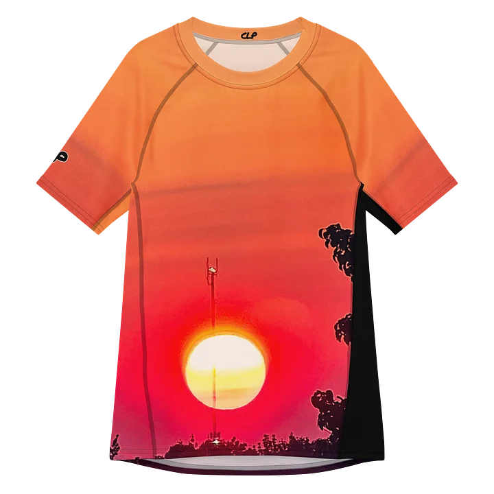Sherbet Sunset Men's Short Sleeve Rash Guard product image (1)