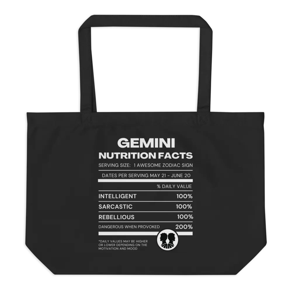Gemini Nutrition Facts Tote product image (1)