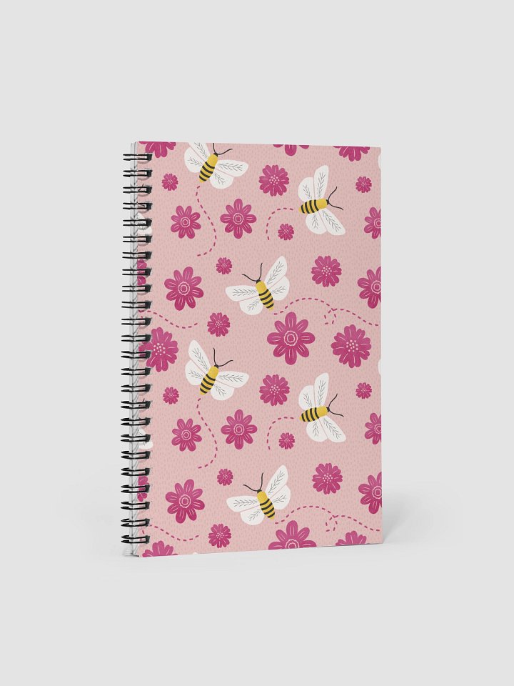 Little Pink Bees Spiral Notebook product image (1)