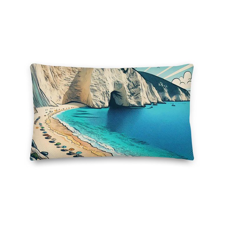 Comic Beach All-Over Print Pillow | Ai Design Greece product image (2)