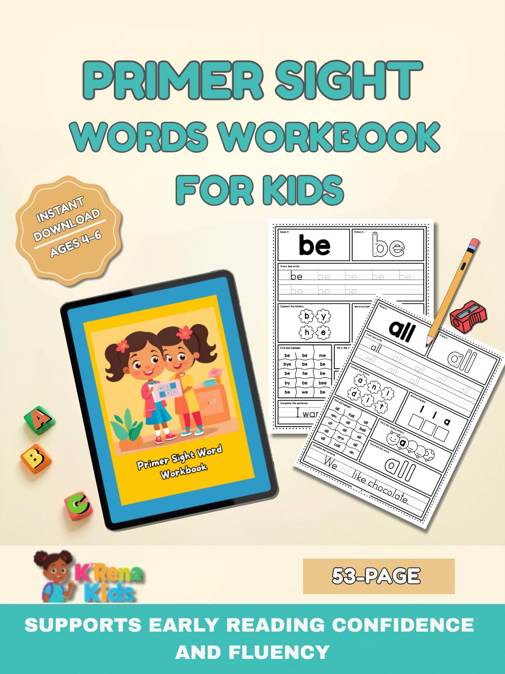 Primer Sight Words Workbook product image (1)