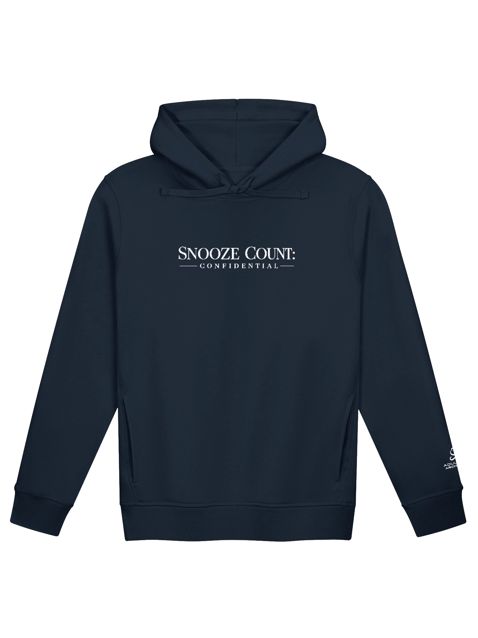 “Snooze Count: Confidential” — Unisex Organic Side Pocket Hoodie product image (2)