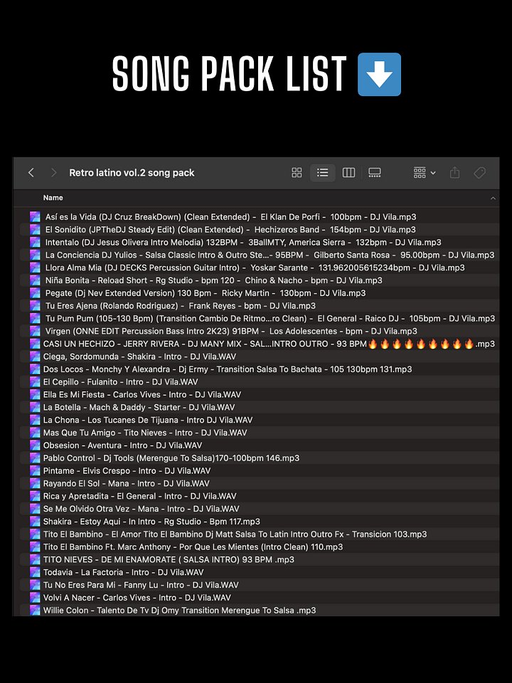 Retro Latino Mix Vol.2 – Song Pack product image (2)
