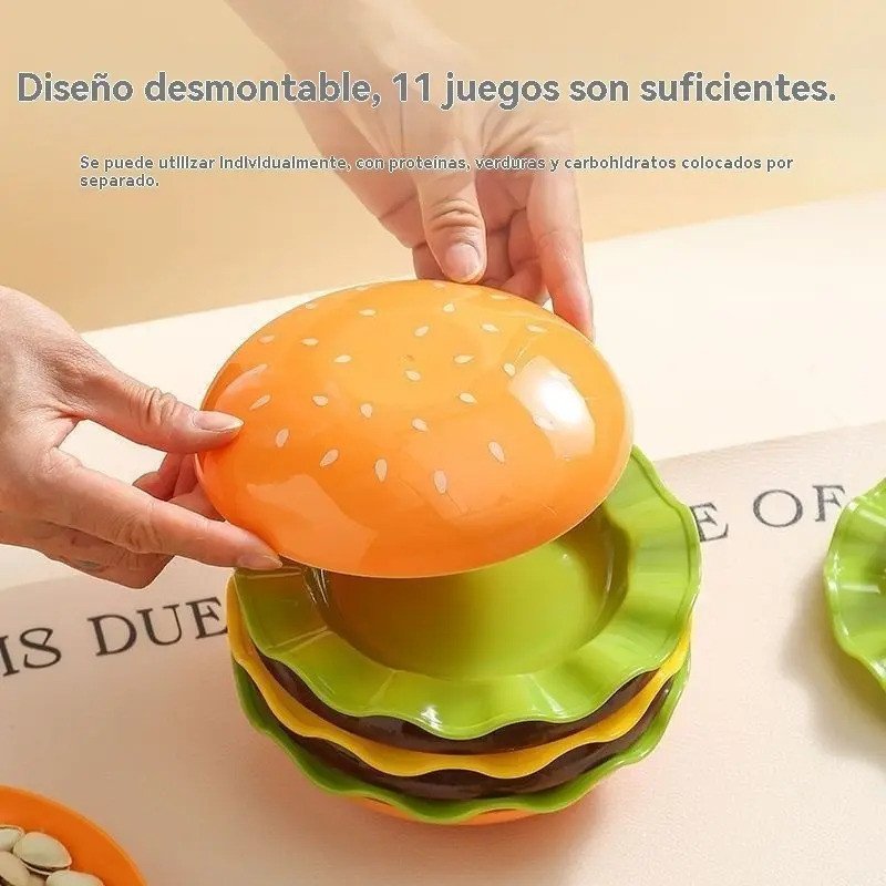 Set De Vajilla Con Forma De Hamburguesa 7 Piezas product image (4)