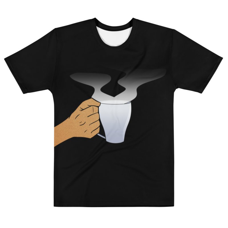 [Honesty] Hands On Coffee (black shirt / brown skin tone) product image (1)