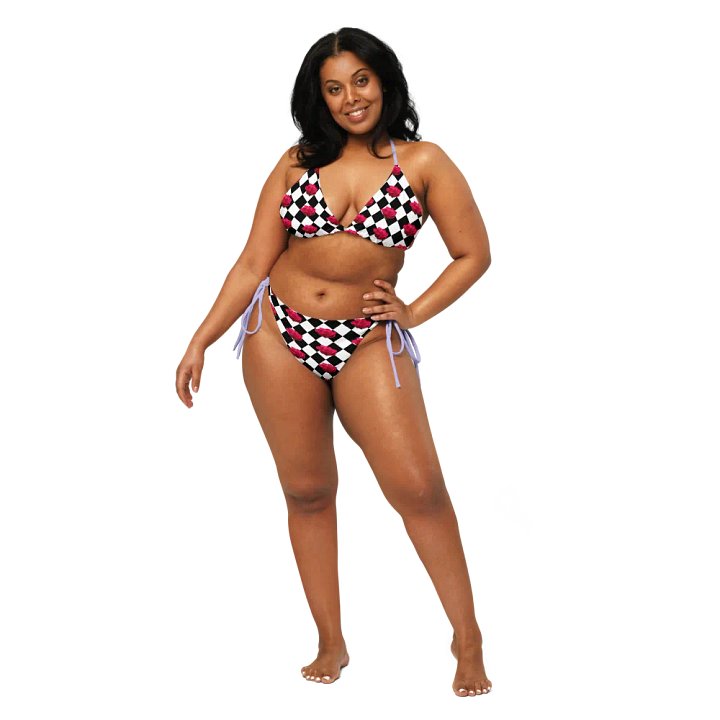 Rosy string bikini {black and white} product image (1)