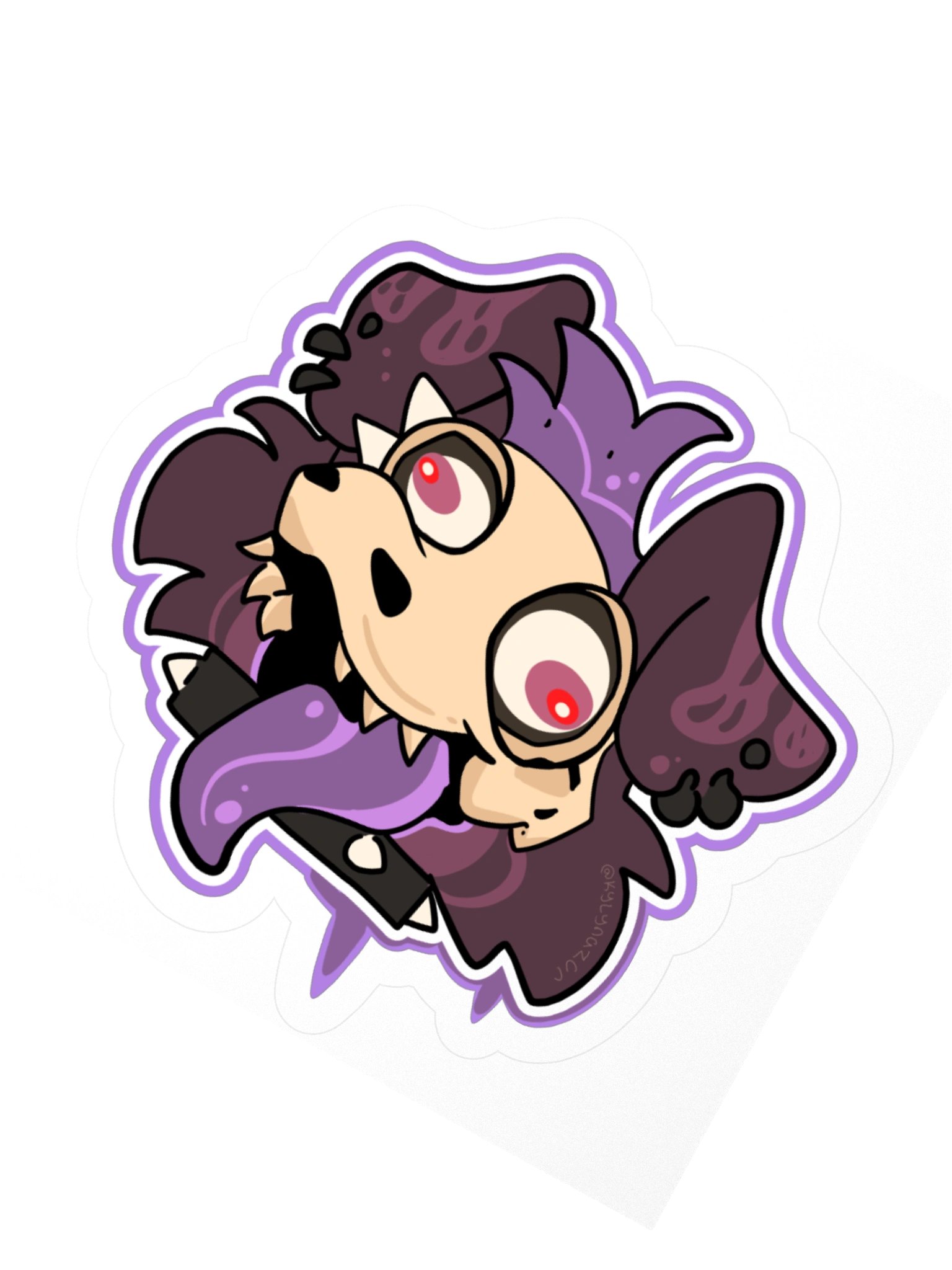 Derpy Skull Dog Sticker (Regular) product image (5)