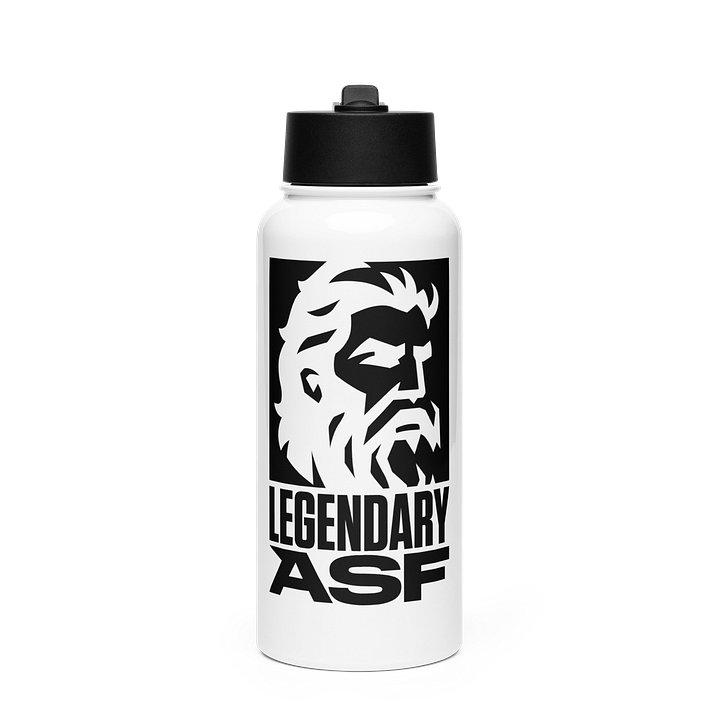 LAF Stainless Steel Water Bottle with Straw Lid (White) product image (1)