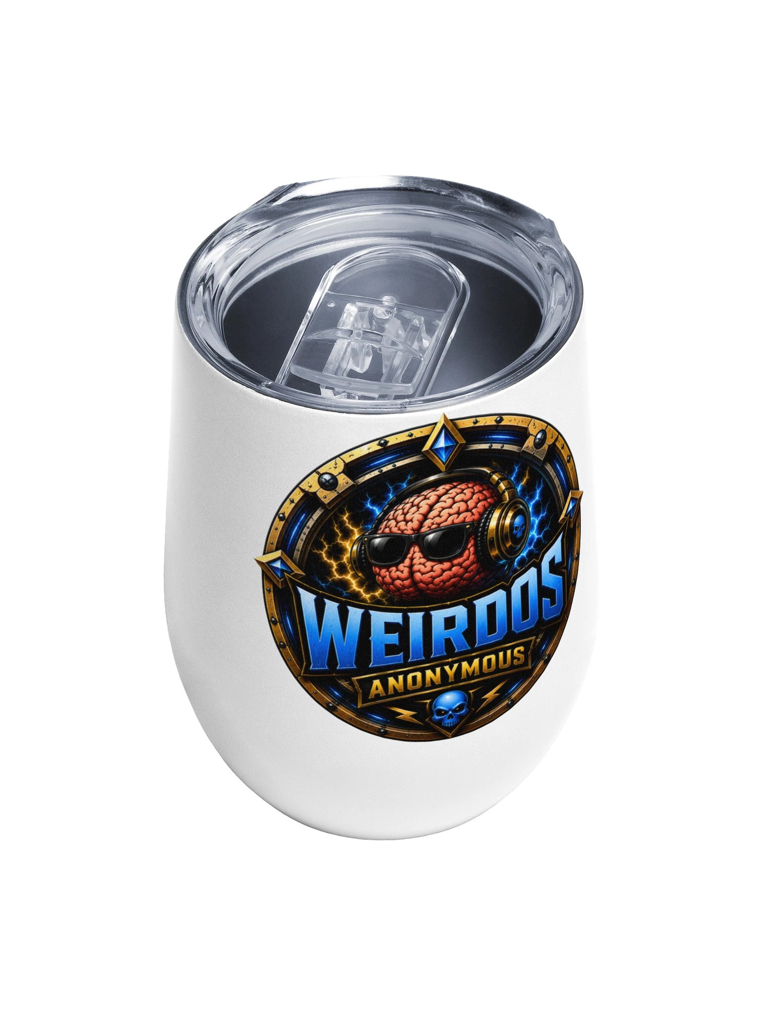 Beard__Oh Weirdos Anonymous Wine Tumbler product image (4)