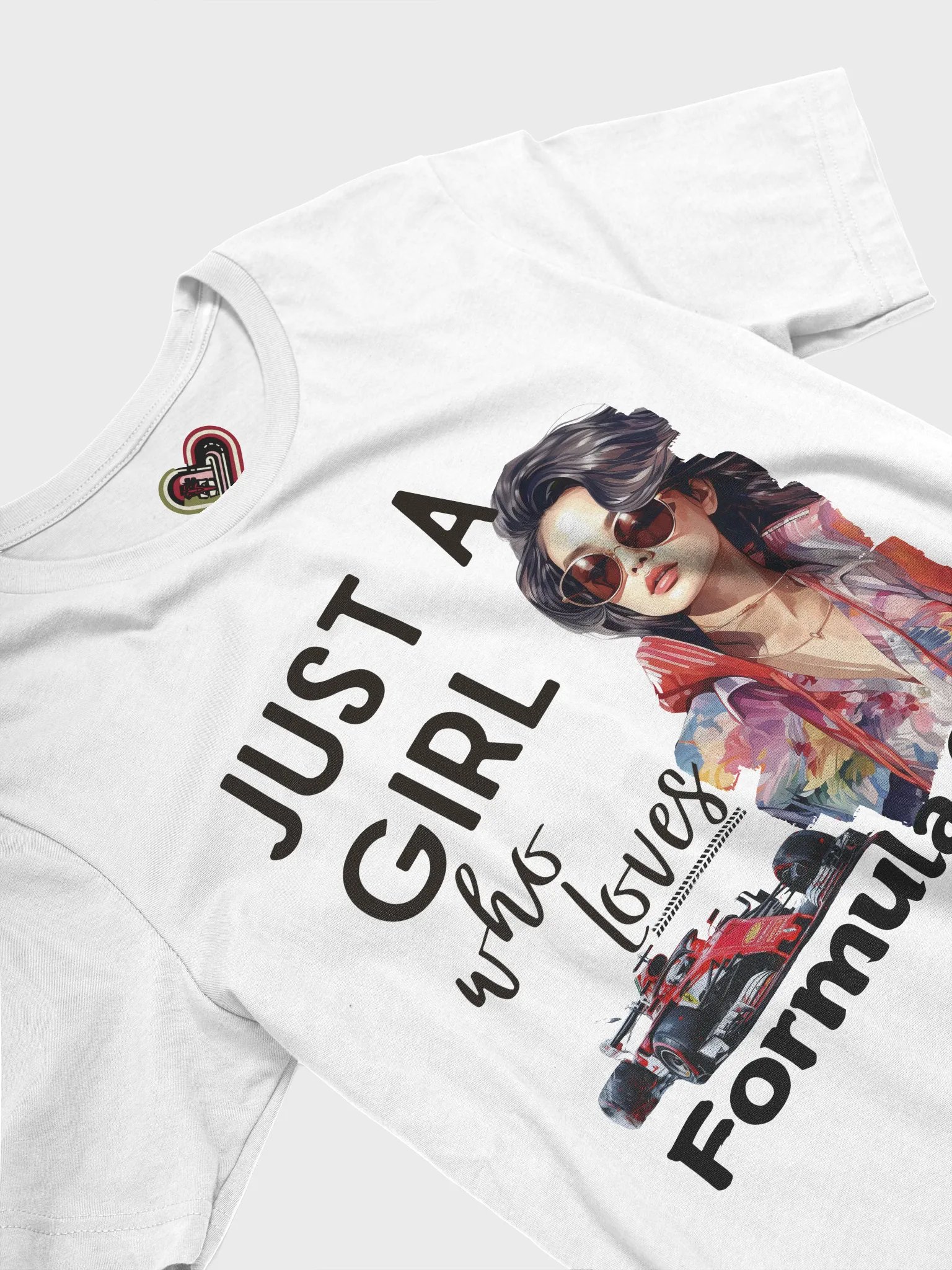 Racing Chic: Just a Girl T-Shirt product image (2)