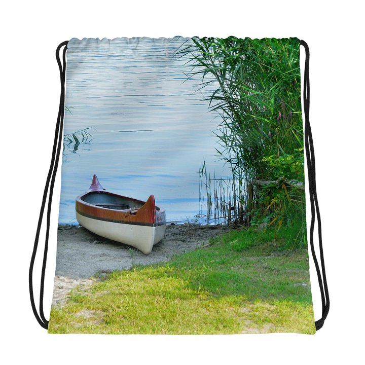 Drawstring bag - Small wooden boat on the beach product image (1)