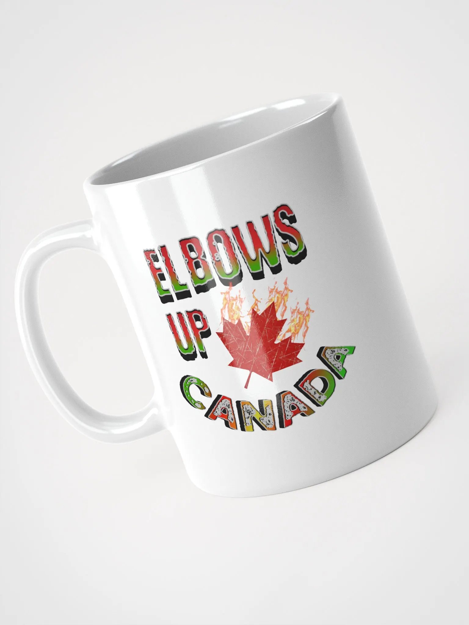 Elbows Up Canada Fiery Maple Leaf Mug product image (2)