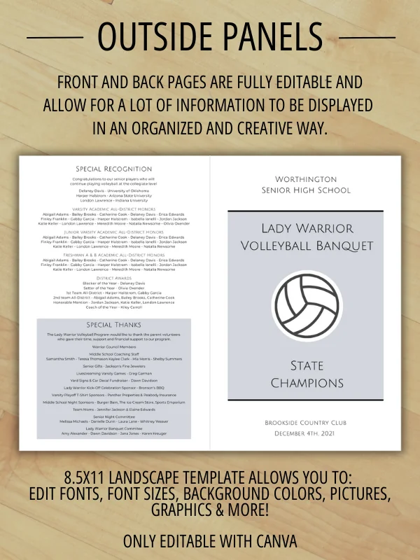 Editable Bi-Fold Program Template product image (2)