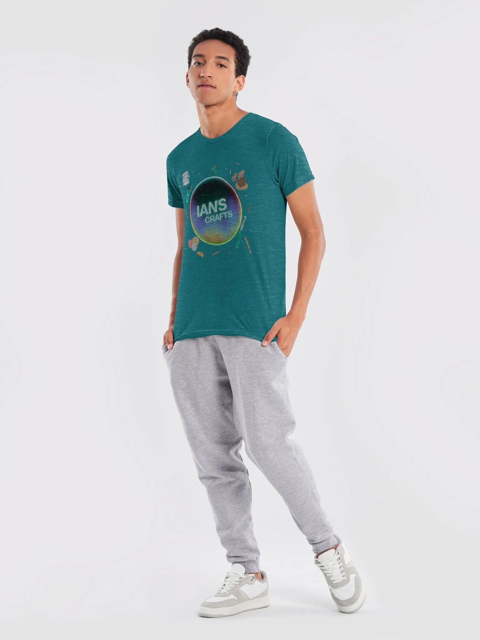 Ian's Crafts Logo Triblend Short Sleeve T-Shirt product image (54)