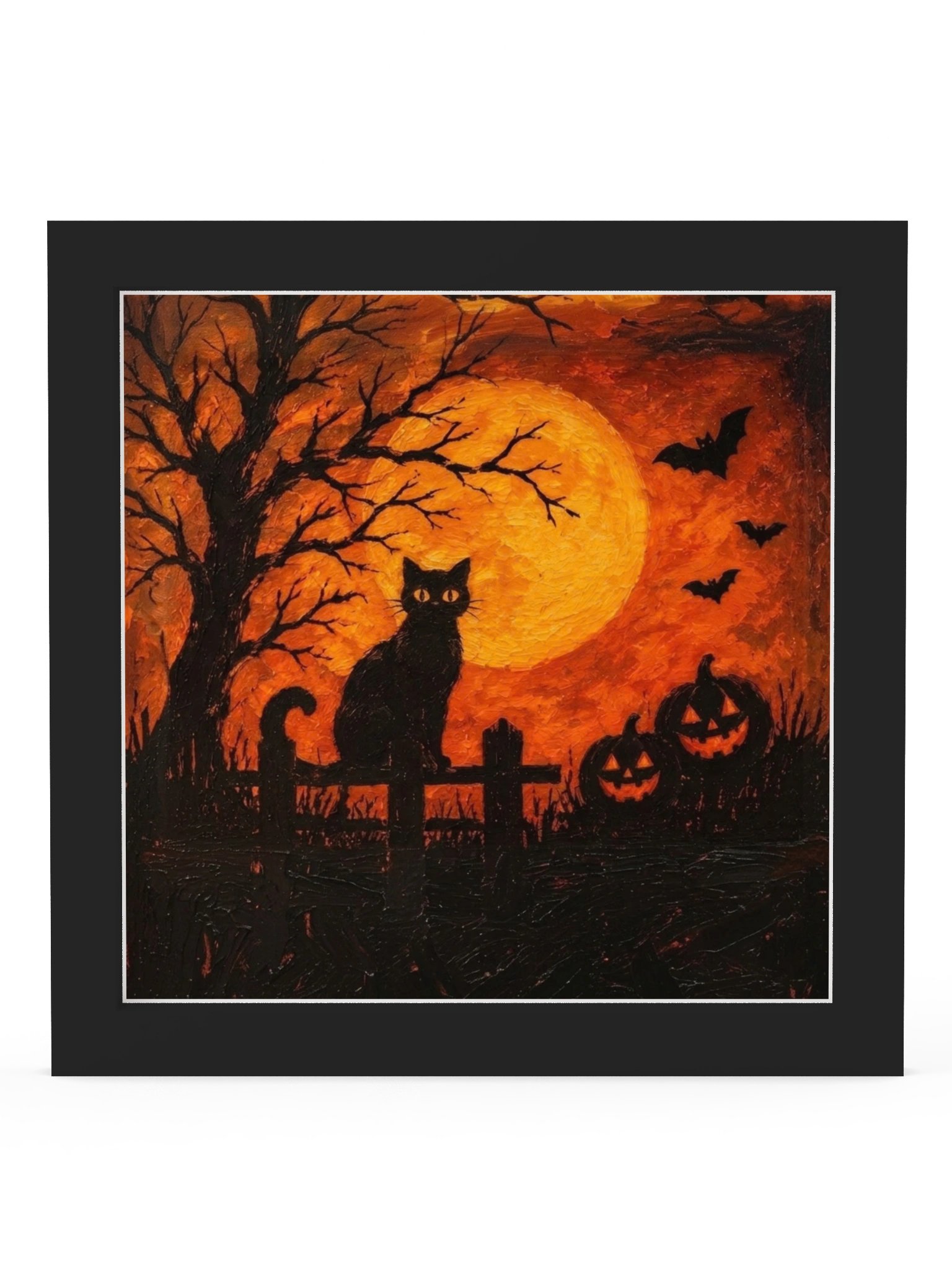 Spooky Moonlit Halloween Cat Poster product image (1)