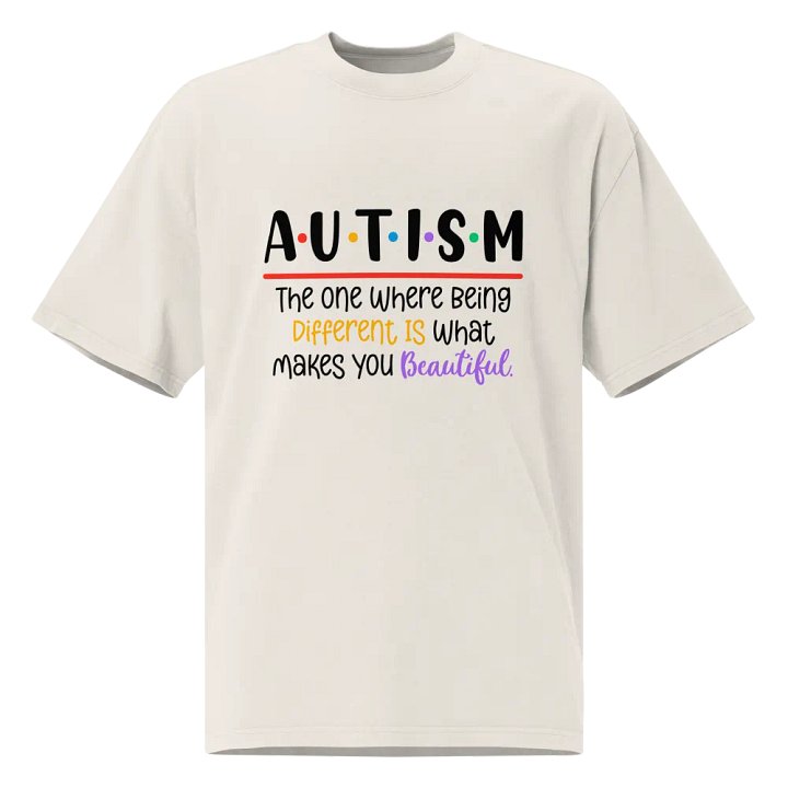 Different is Beautiful Oversized Faded T-Shirt product image (1)