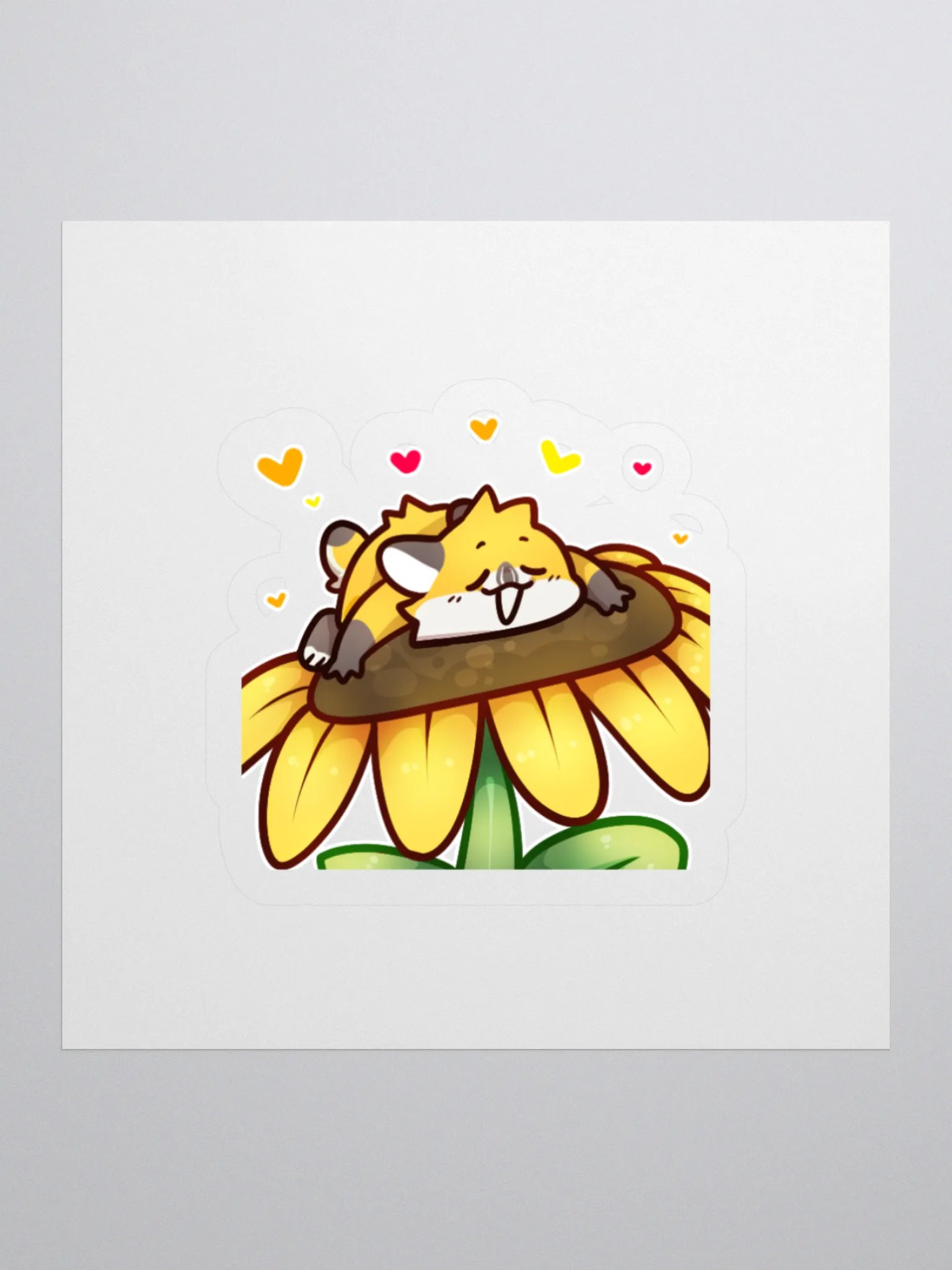 3 x 3 Small Sunflower hug sticker product image (1)