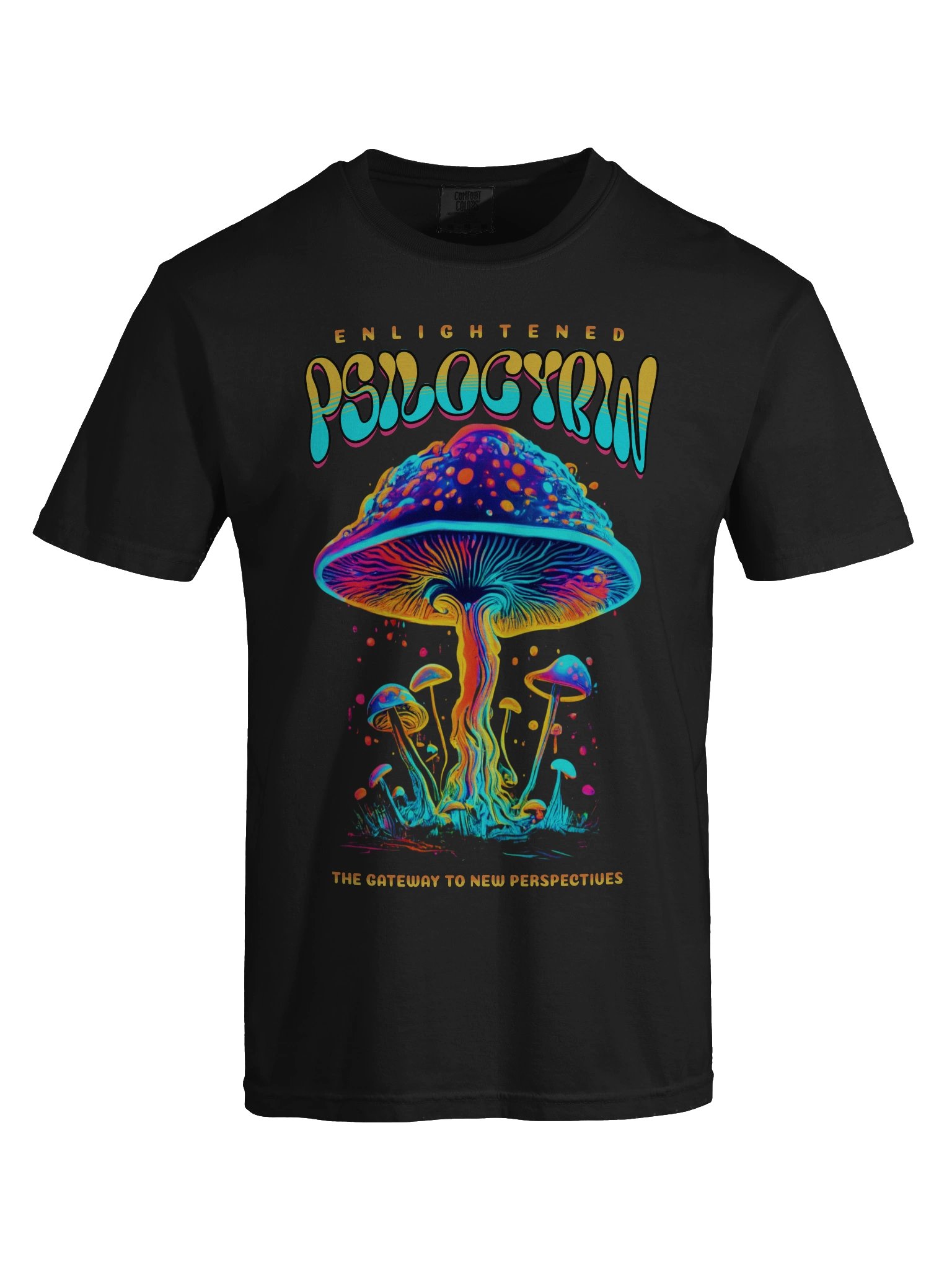 Psychedelic - Enlightened Psilocybin - Mushrooms Heavyweight T-Shirt product image (3)