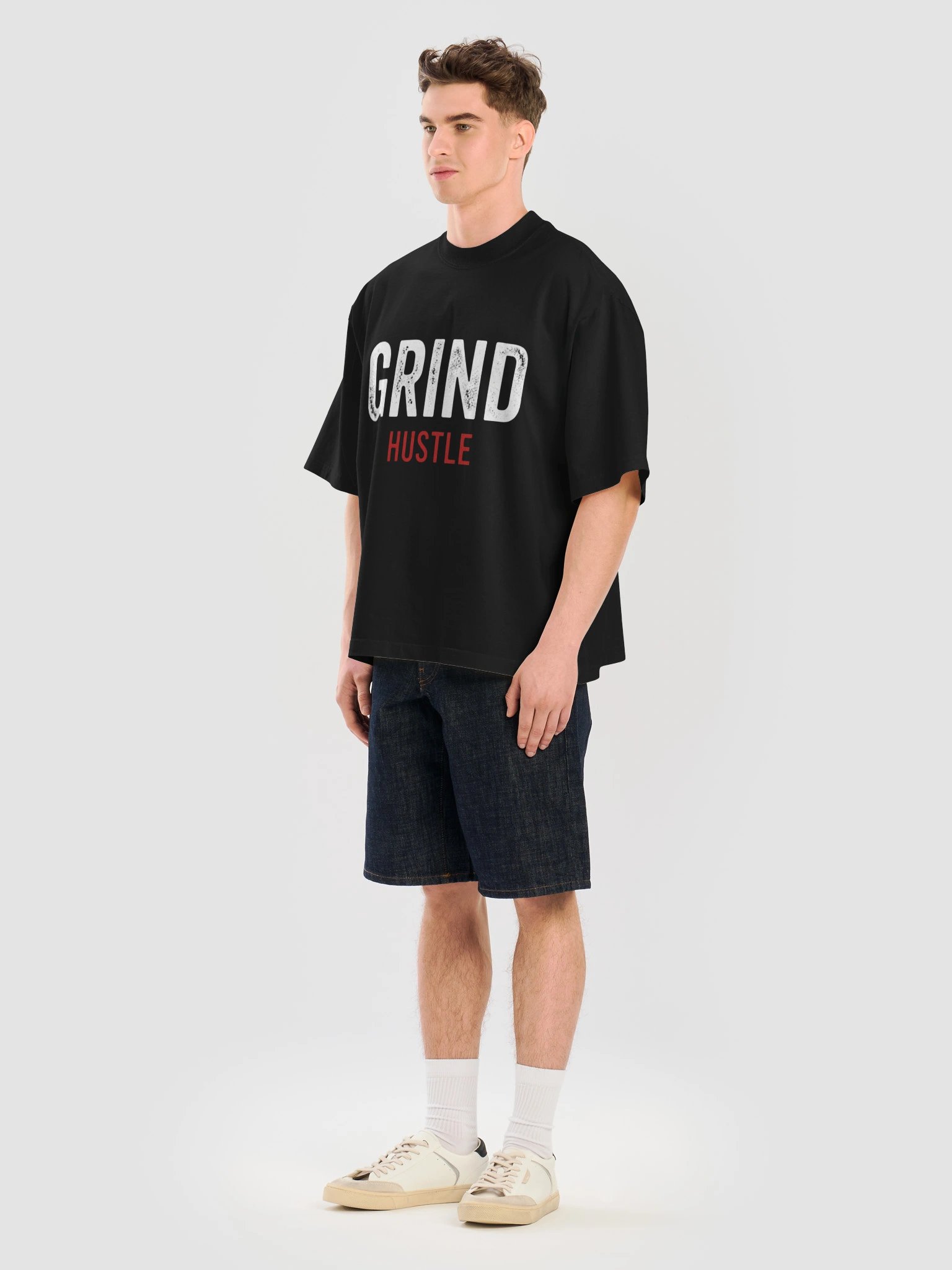 Reach The Peak. - Heavyweight Oversized Black Tee product image (7)