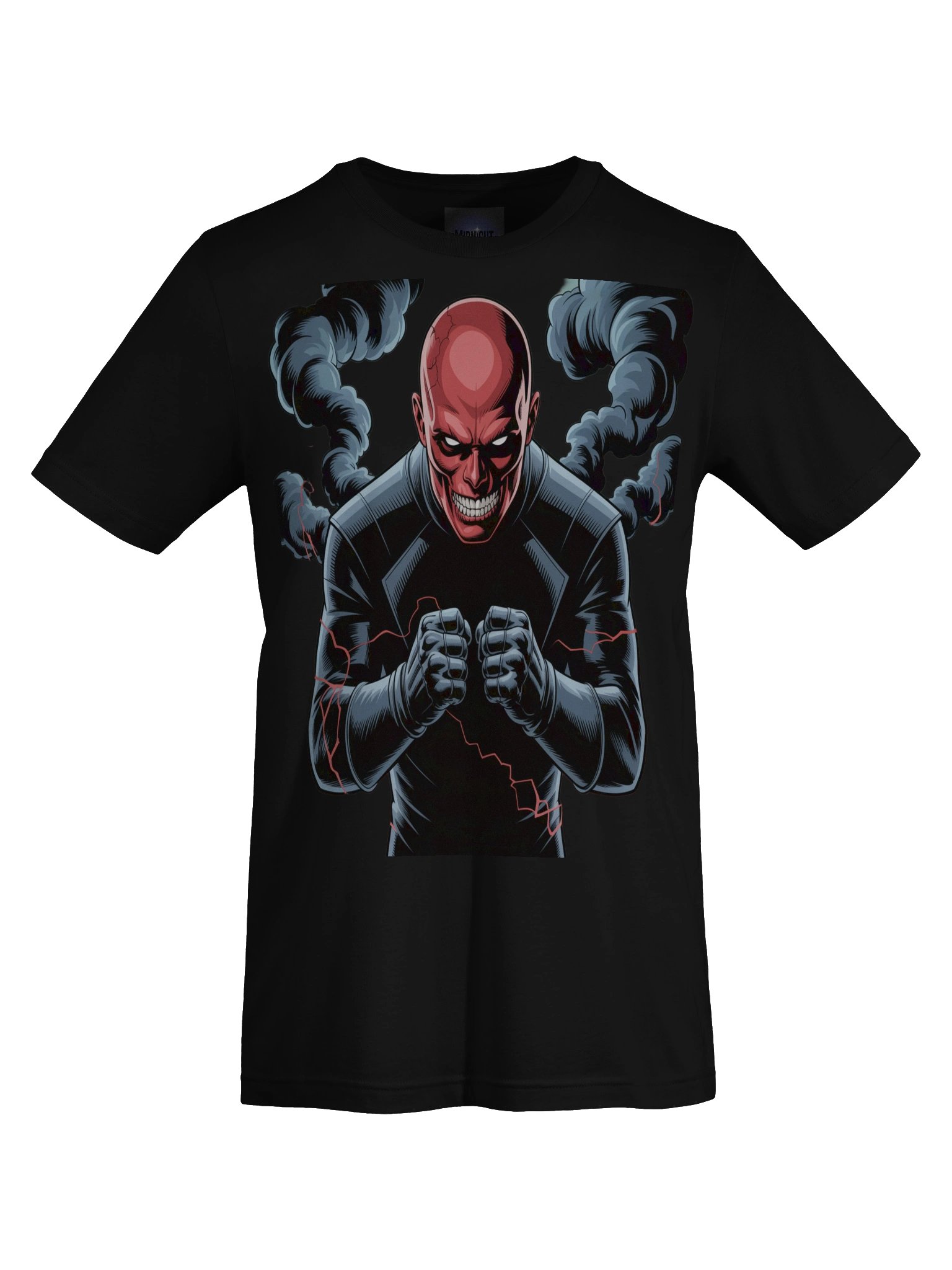 Enshrouded Fury: Red Skull Supersoft Graphic T-Shirt product image (1)