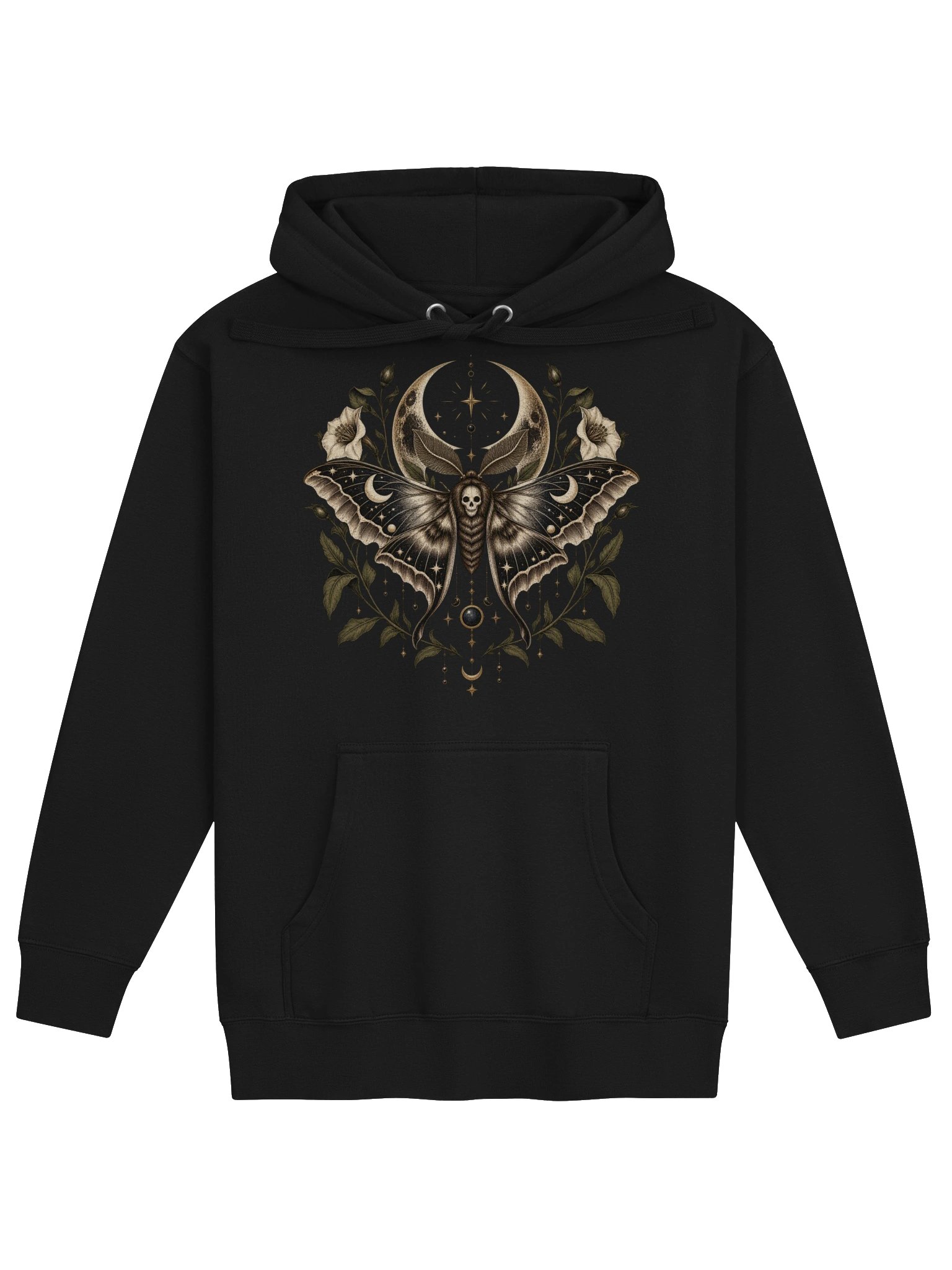 Celestial Gothic Moth Hoodie | Fethria product image (3)