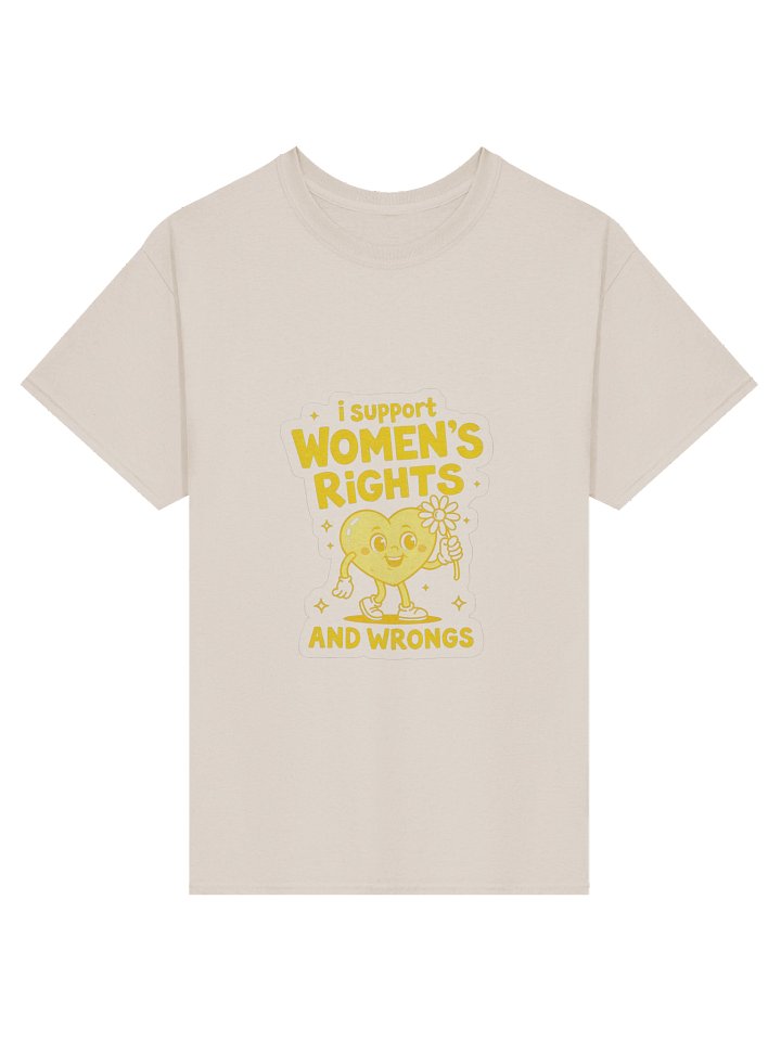 I support women's rights and wrongs yellow heart product image (1)