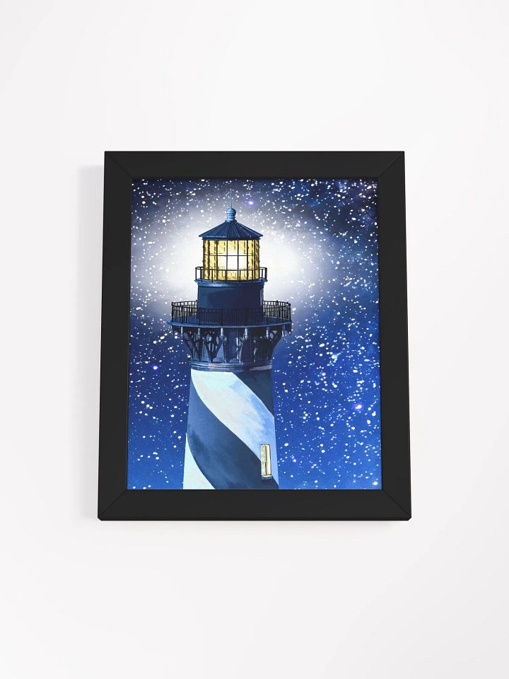 Cape Hatteras Lighthouse At Night - North Carolina Studio Framed Print product image (1)