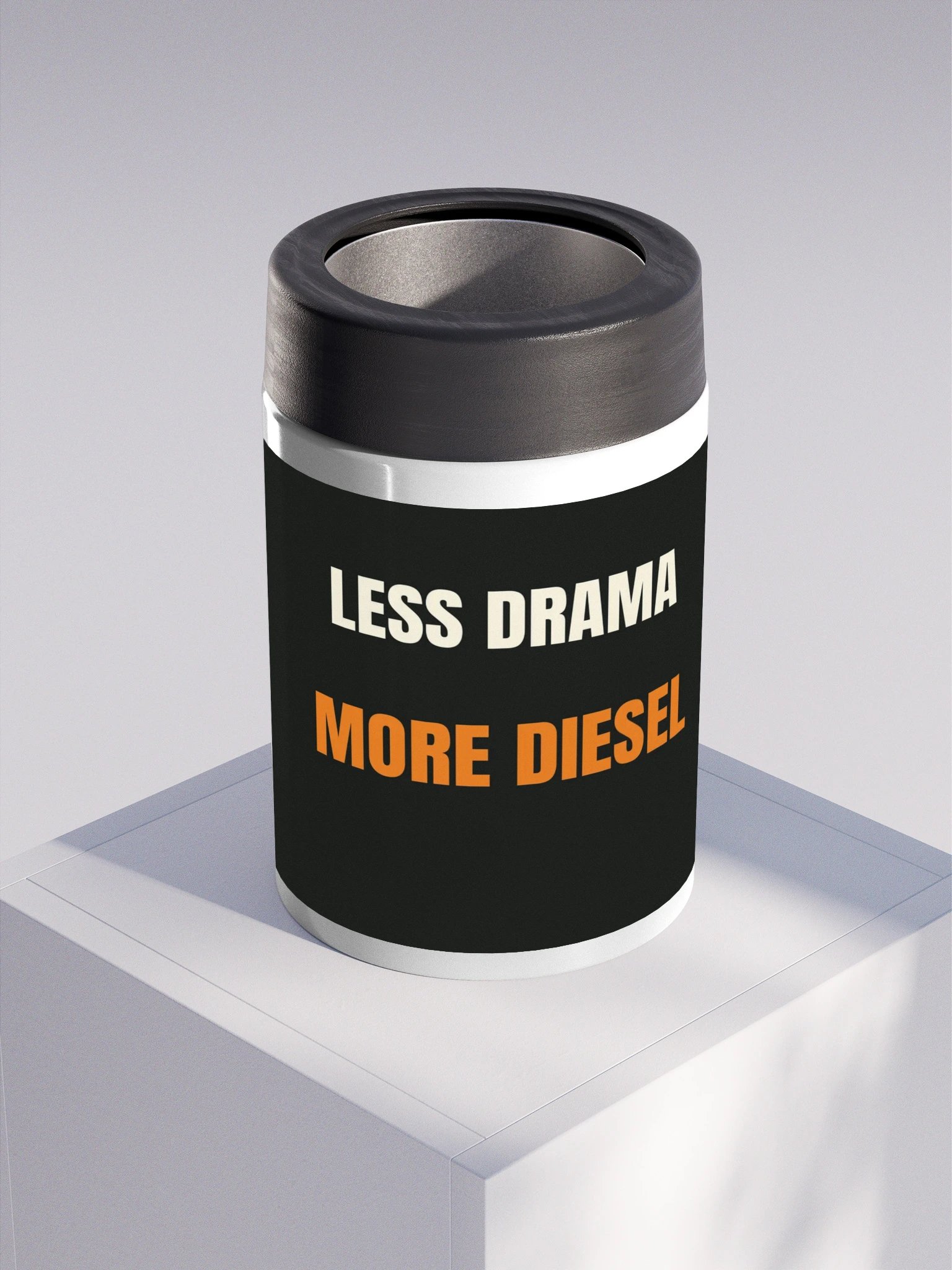 Less drama More diesel — Steel Can Cooler product image (3)