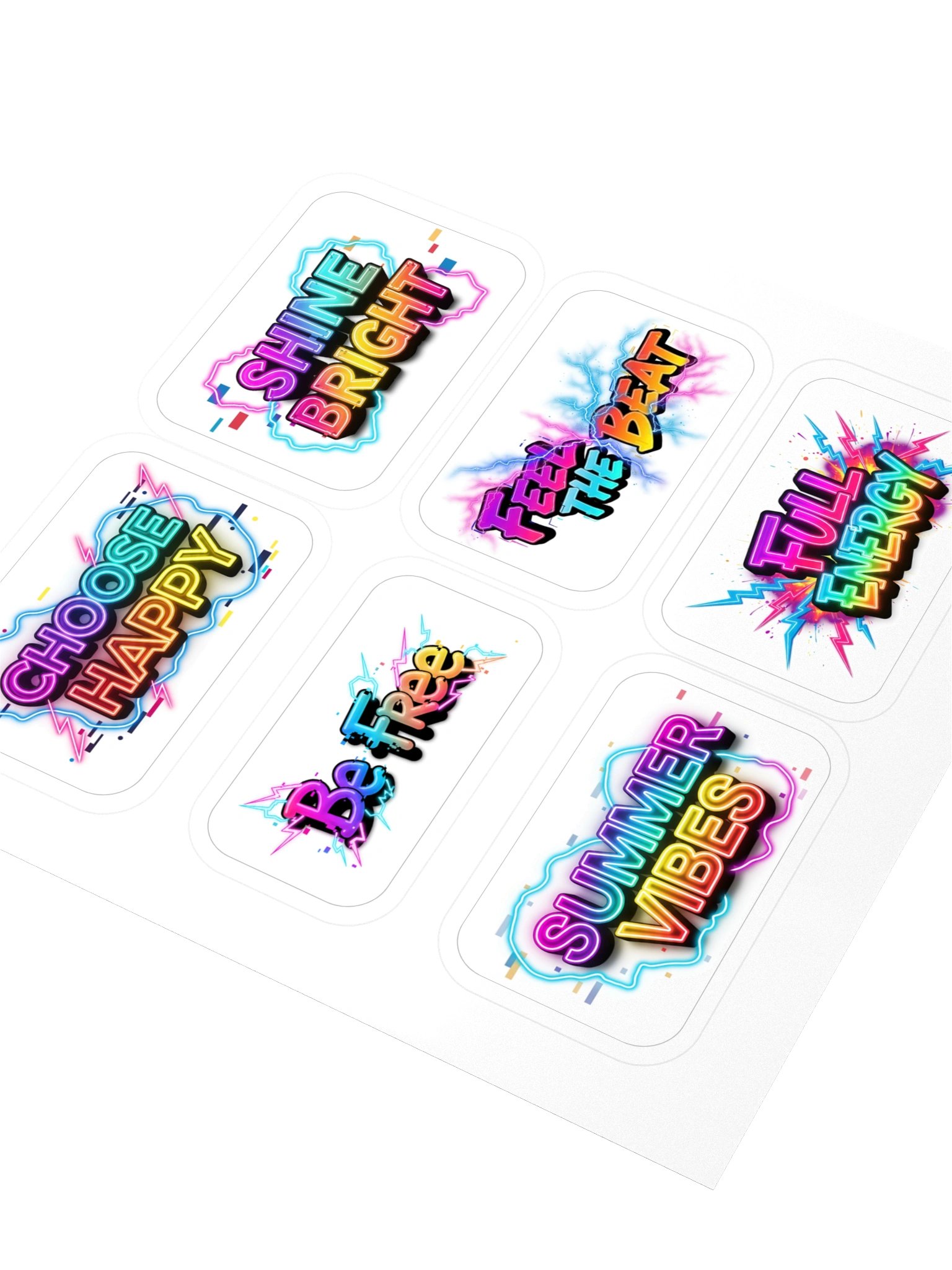 Neon Mood Kiss Cut Stickers Set product image (3)