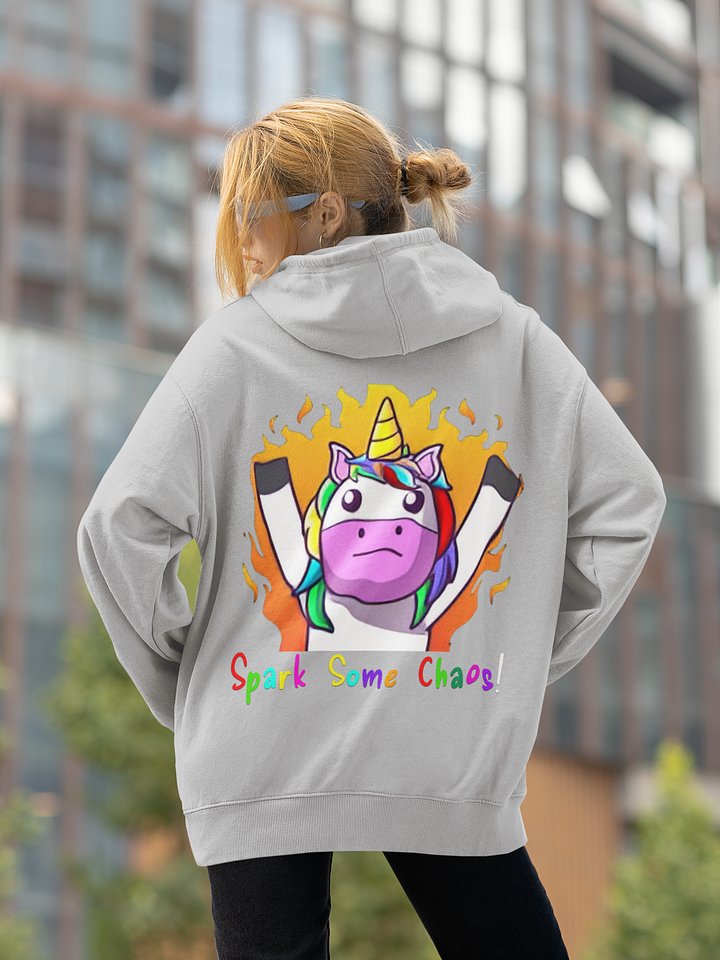 Spark Some Chaos Hoodie - Oversized Athletic Heather product image (2)