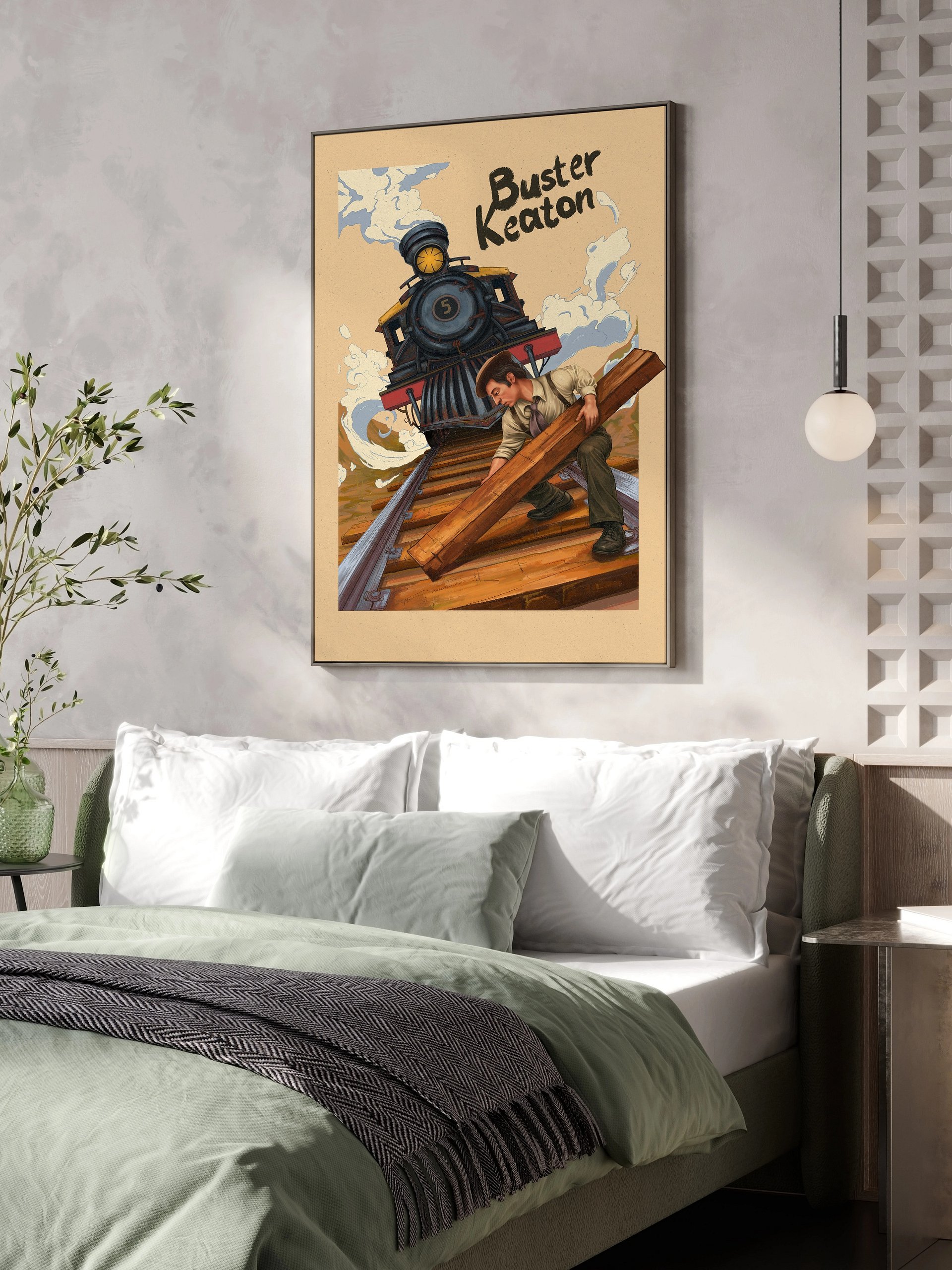 Buster Keaton & The Train (Unframed Poster) product image (10)
