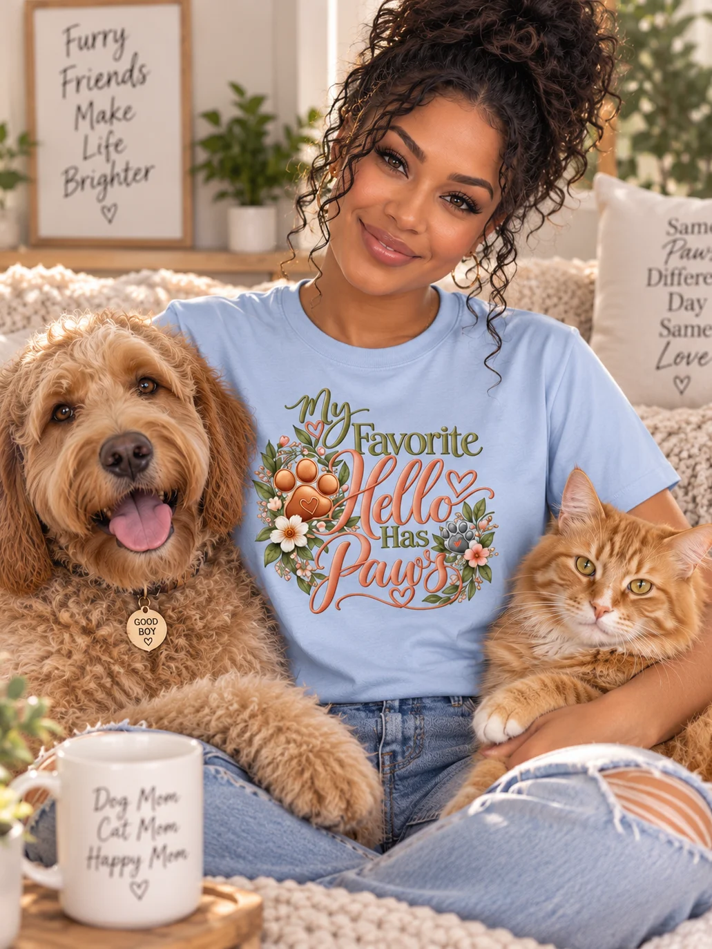 My Favorite Hello Has Paws Tee Vs2 product image (32)