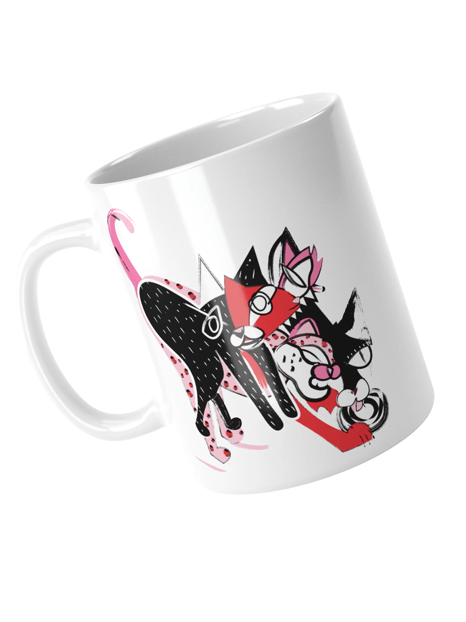 Mug Kaleido Cat - Pink Red product image (4)