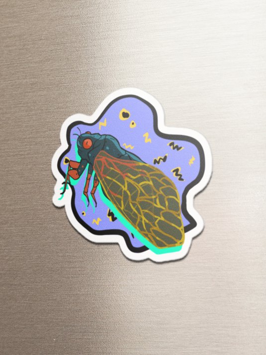 Vaporcicada die cut magnets product image (1)