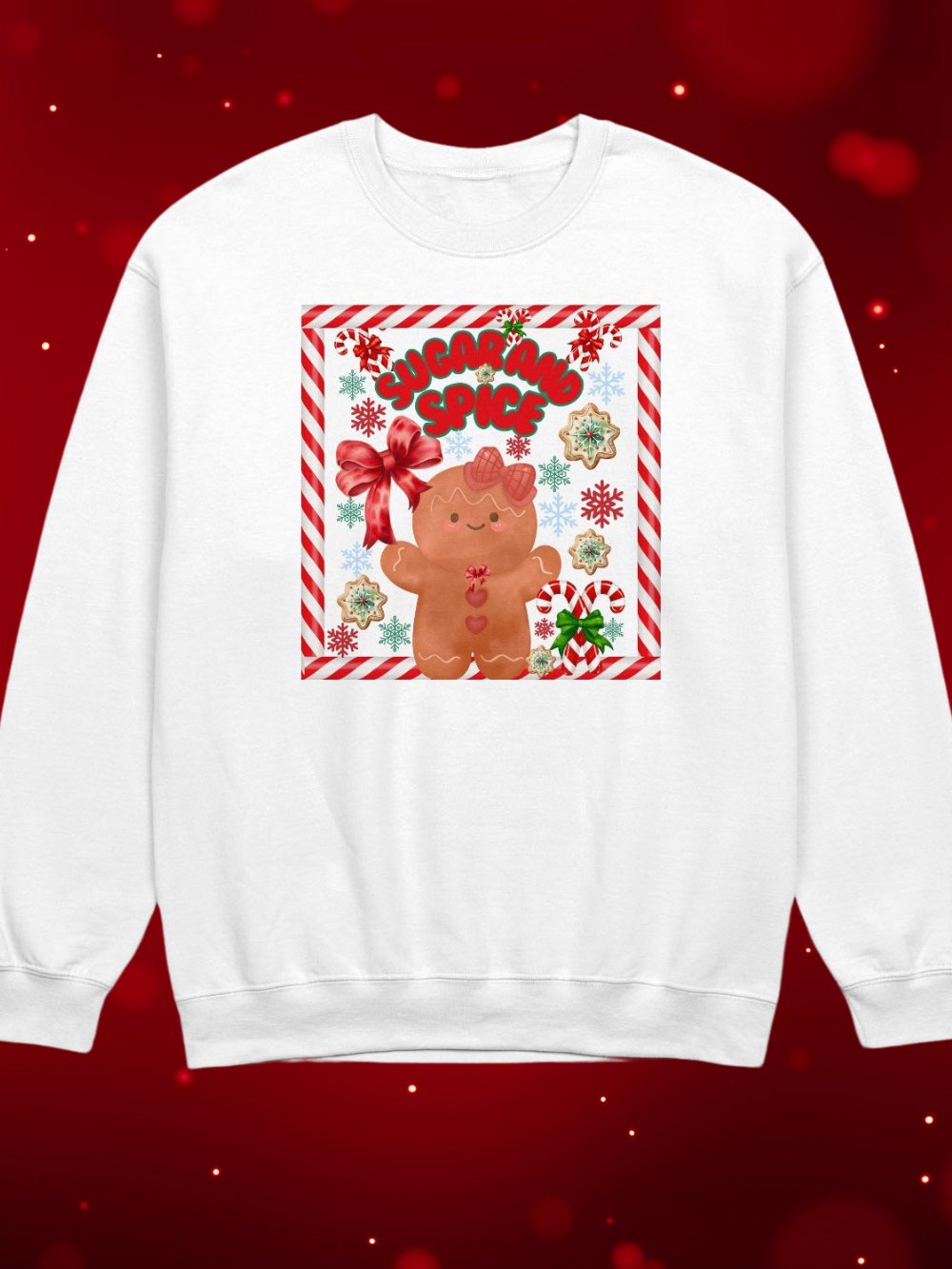 Sugar and Spice Gingerbread Sweatshirt (Red) product image (2)
