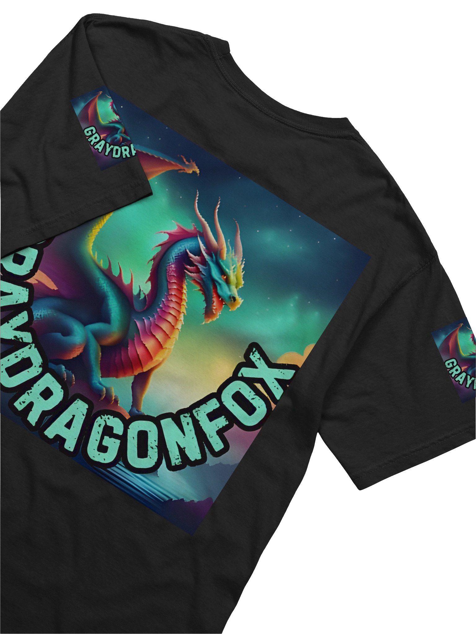 Graydragonfox "Squeeks Original" Decked Out Quad Logo Tee product image (6)