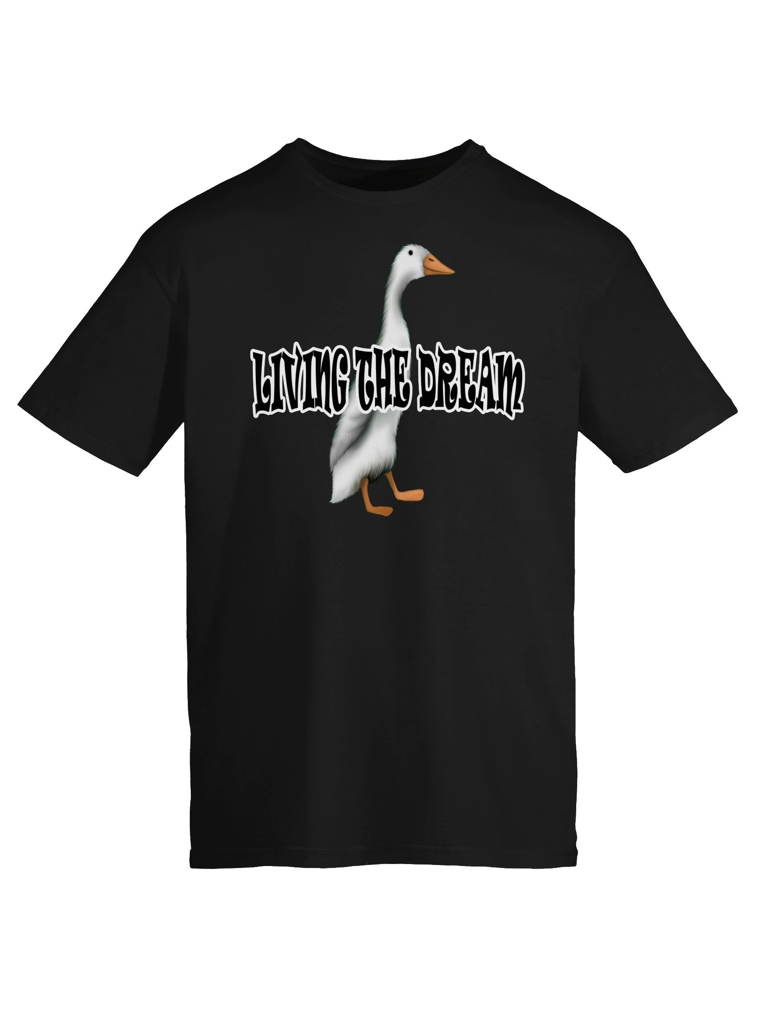 Duck "LIVING THE DREAM" T-Shirt. Unisex Gildan Softstyle T-Shirt product image (4)