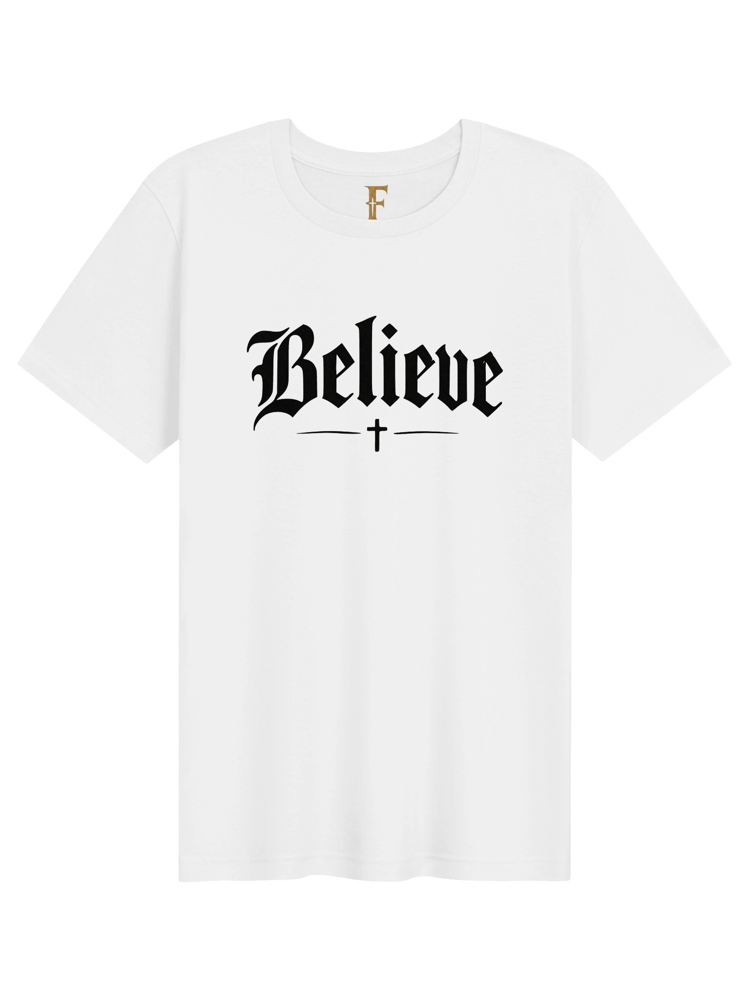 Believe Adult T-Shirt – Matthew 19:26 product image (1)