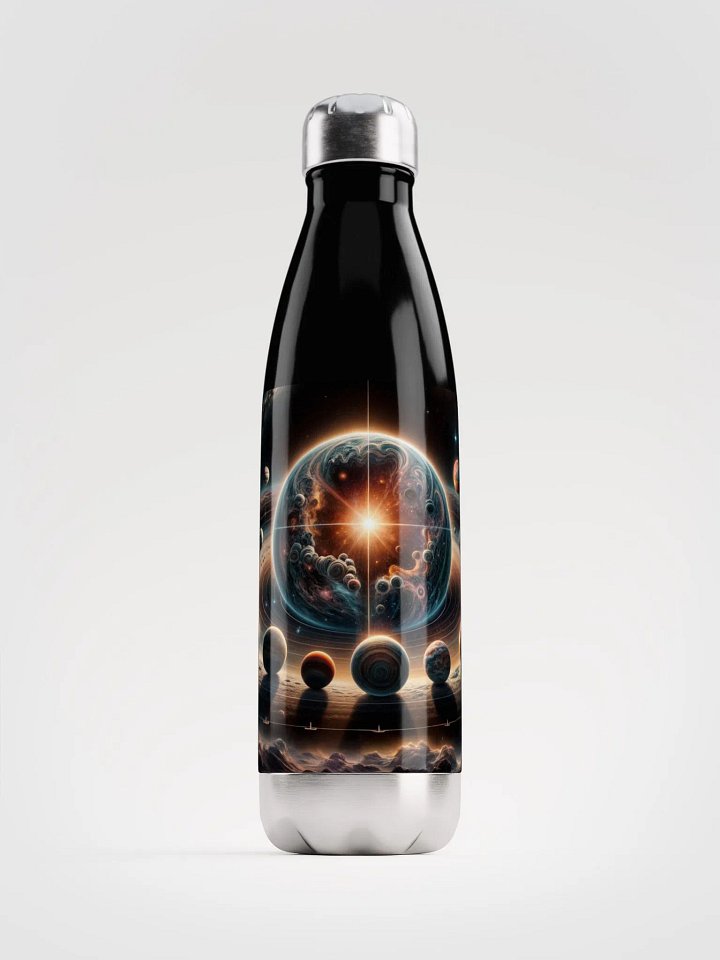 Stainless Steel Water Bottle: Cosmic Crown of Worlds product image (2)