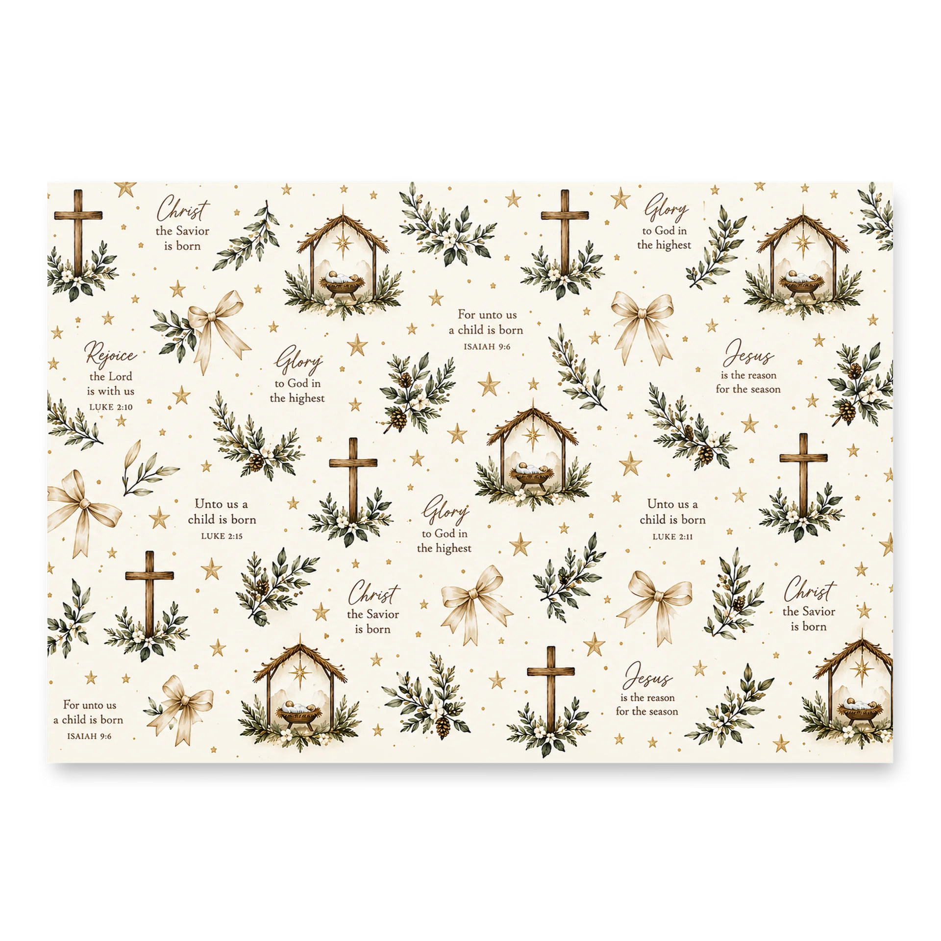 Wrapped in Faith Christmas Collection - Faith-Based Wrapping Paper product image (2)